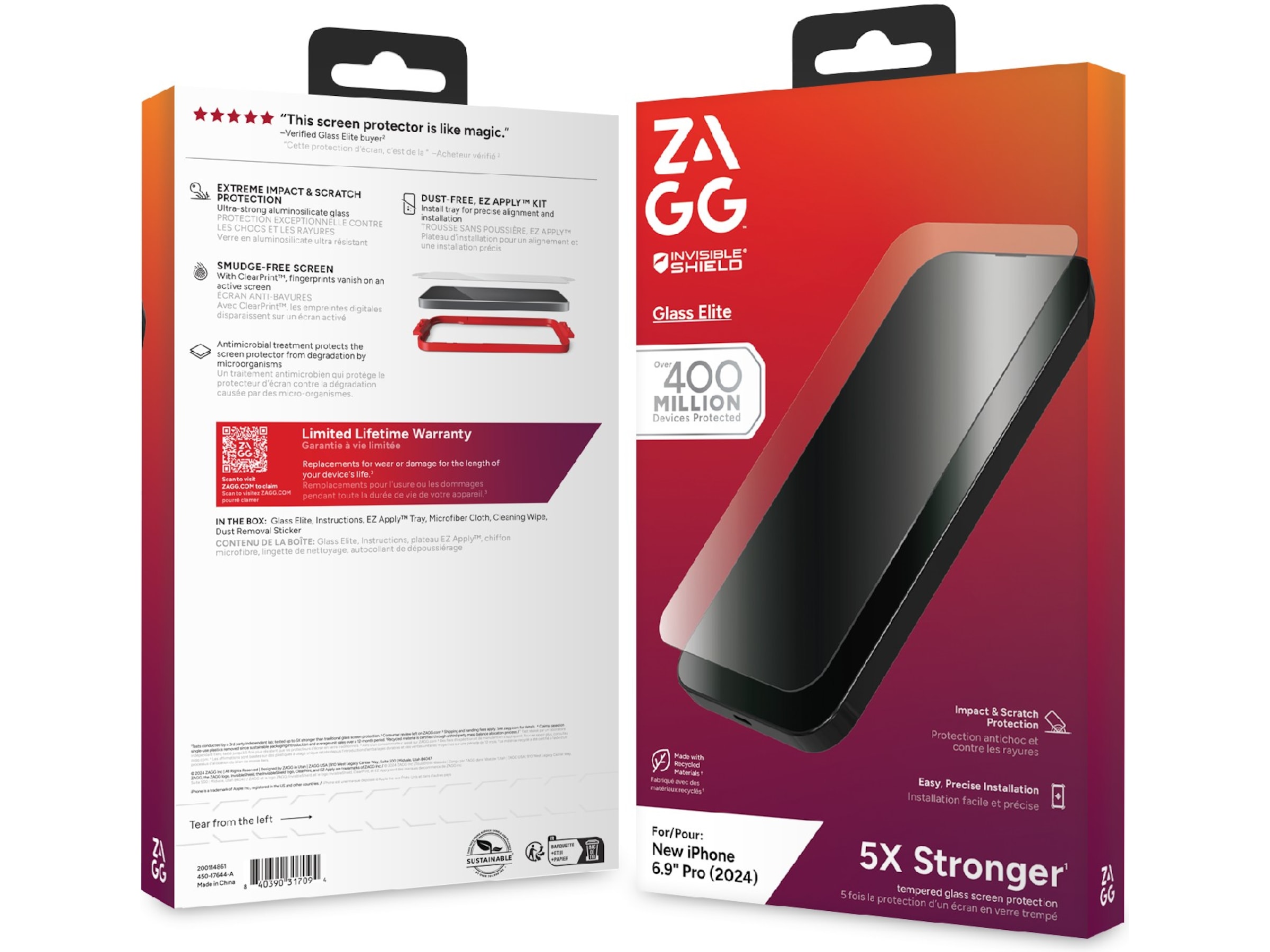 InvisibleShield Glass Elite iPhone 16 Pro Max Skærmbeskytter Skærmbeskyttelse mobiltelefon