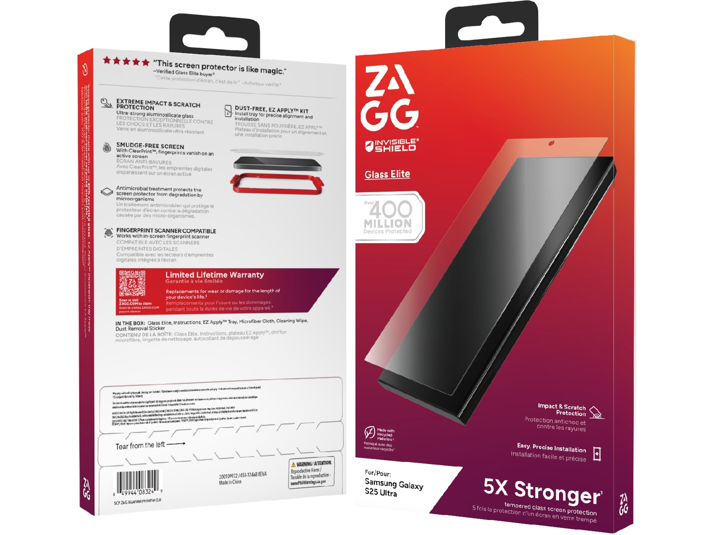 ZAGG Galaxy S25 Ultra Glass Elite Skærmbeskytter Skærmbeskyttelse mobiltelefon