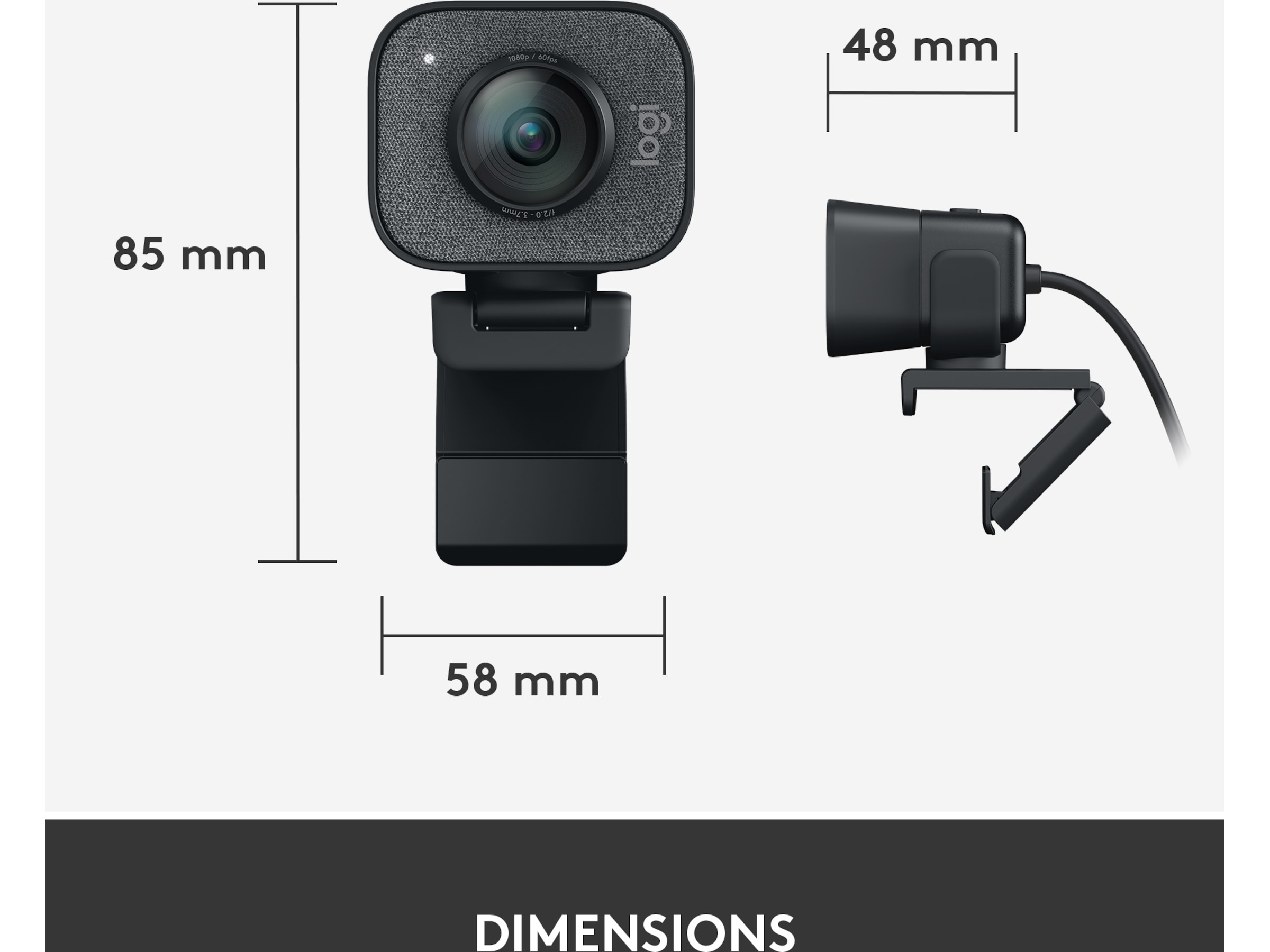 Logitech StreamCam Graphite Webkameraer