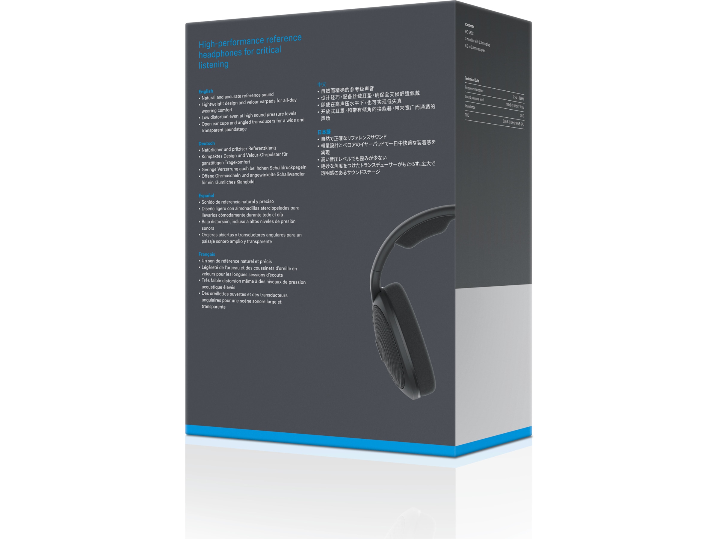 Sennheiser HD 560S høretelefoner, Over-Ear (sort) Høretelefoner