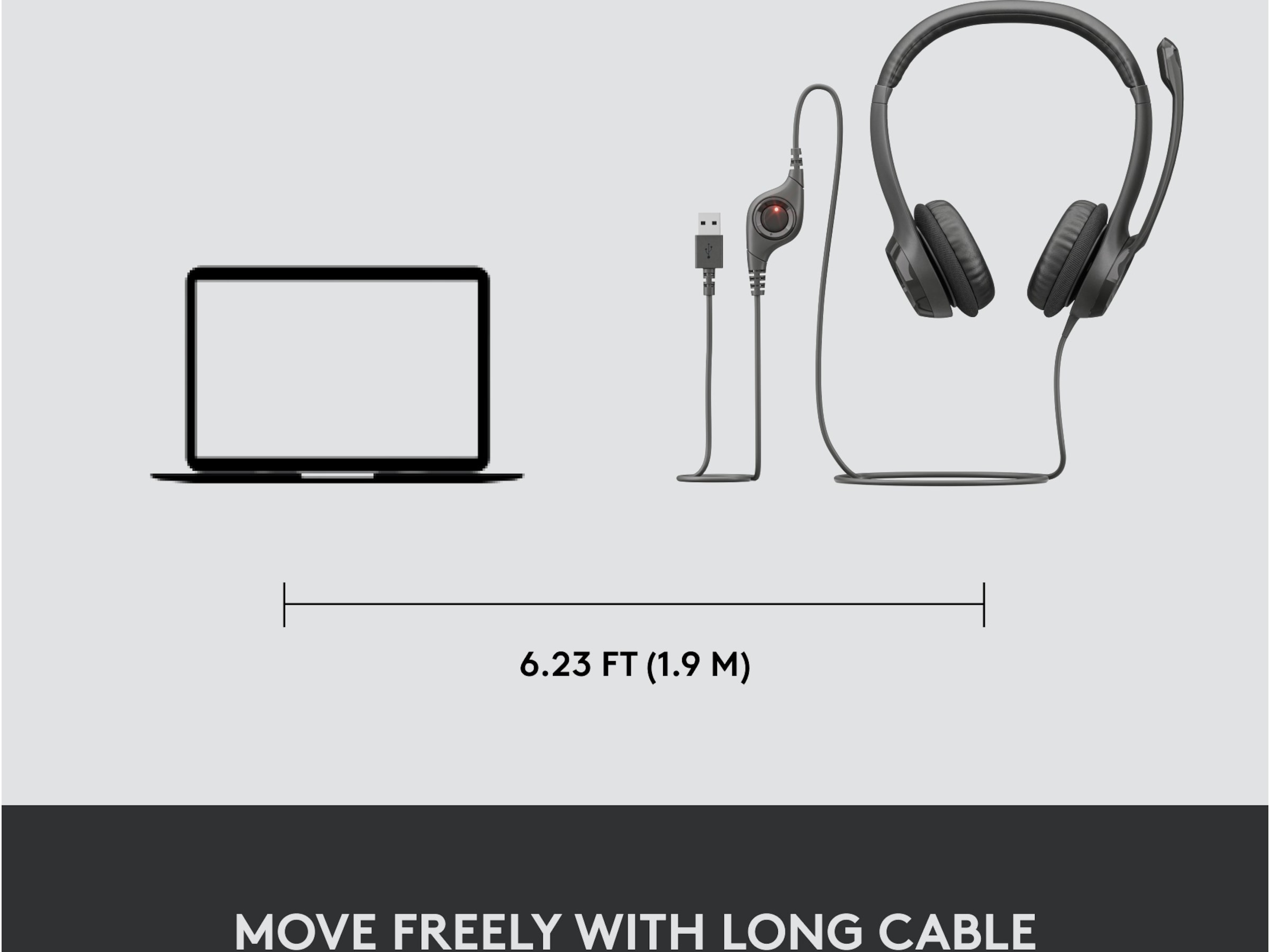 Logitech H390 USB PC Headset (sort) Headset