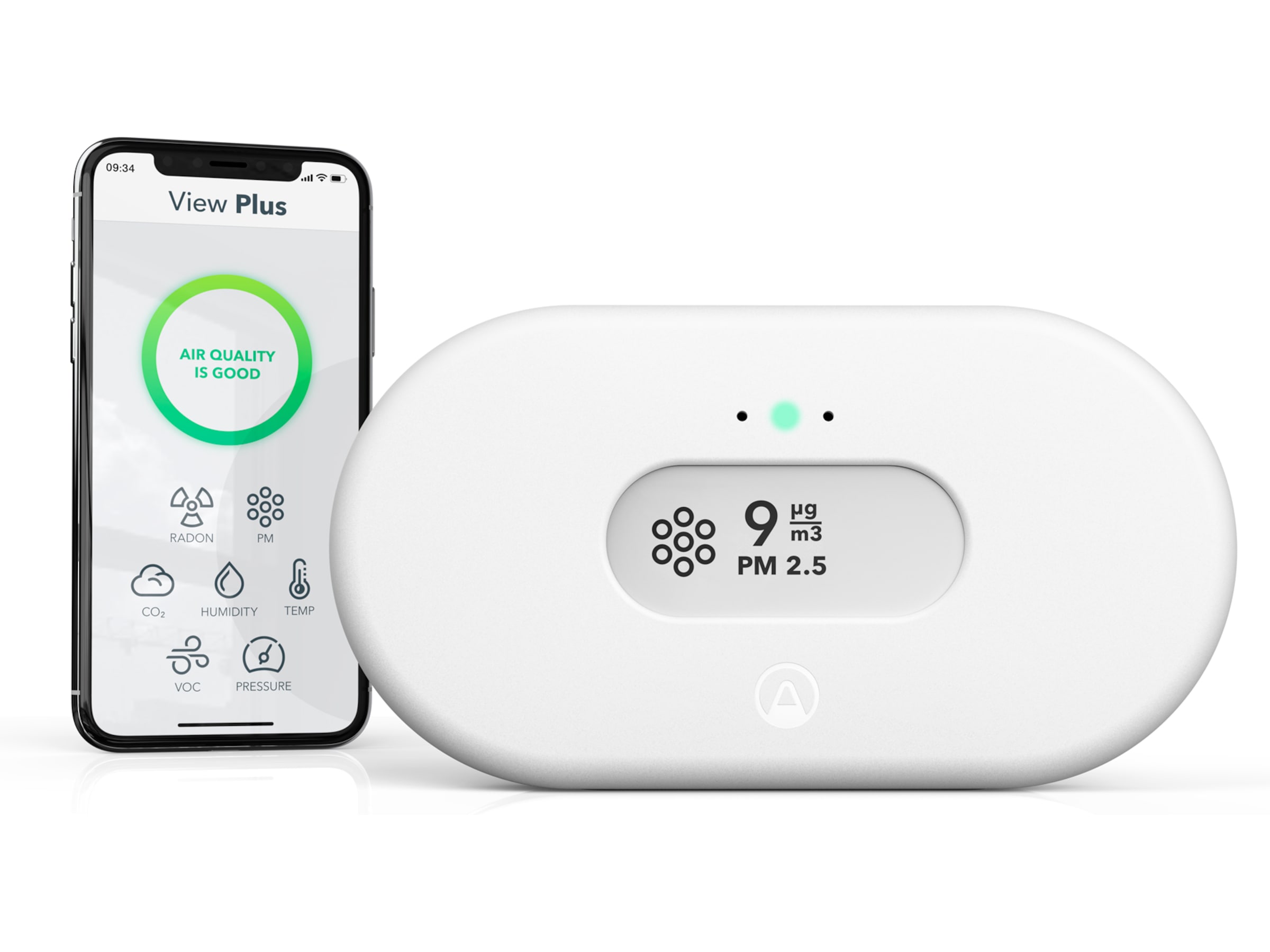 Airthings View Plus overvågning af luftkvalitet (hvid) Luftkvalitetsmålere