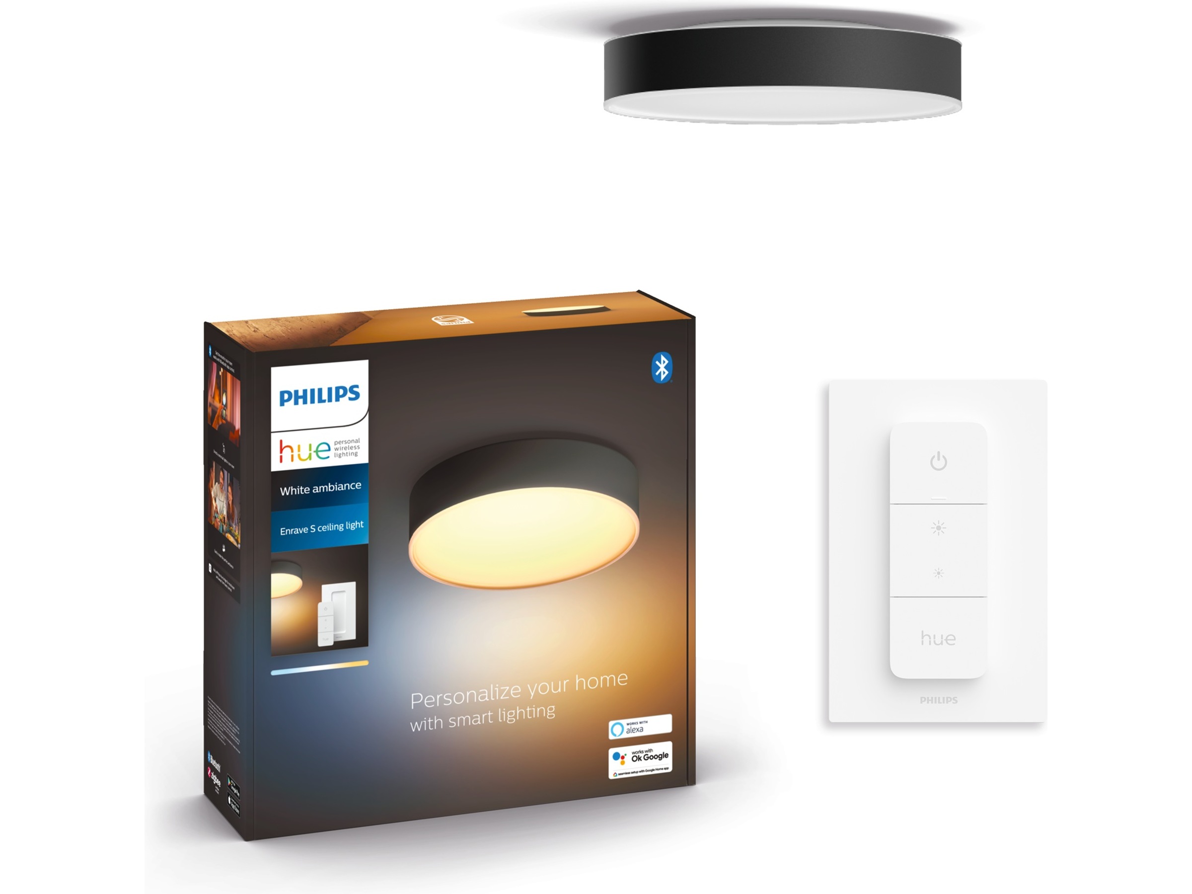 Philips Hue Enrave lille loftslampe (sort) Loftlampe