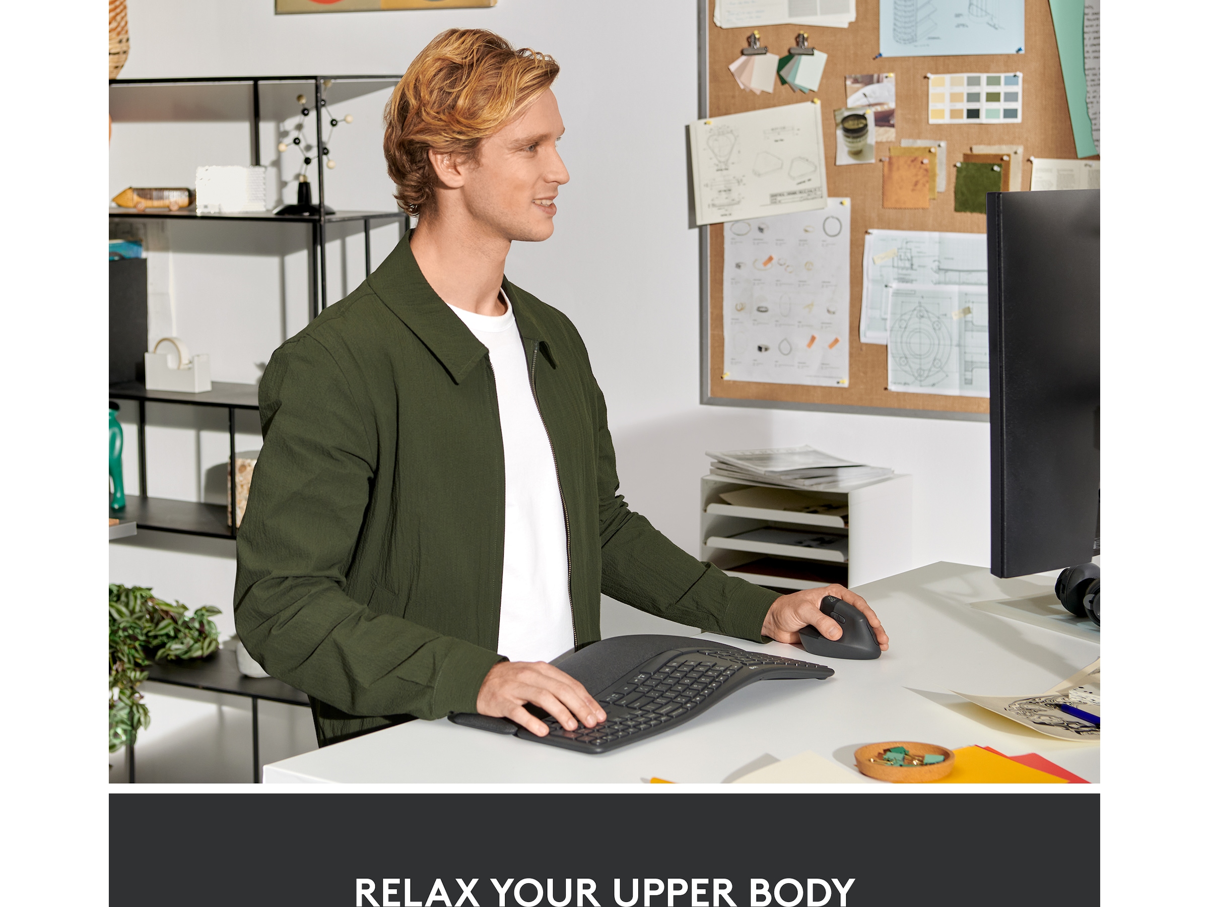 Logitech Lift Vertikal Venstre mus (graphite) Mus