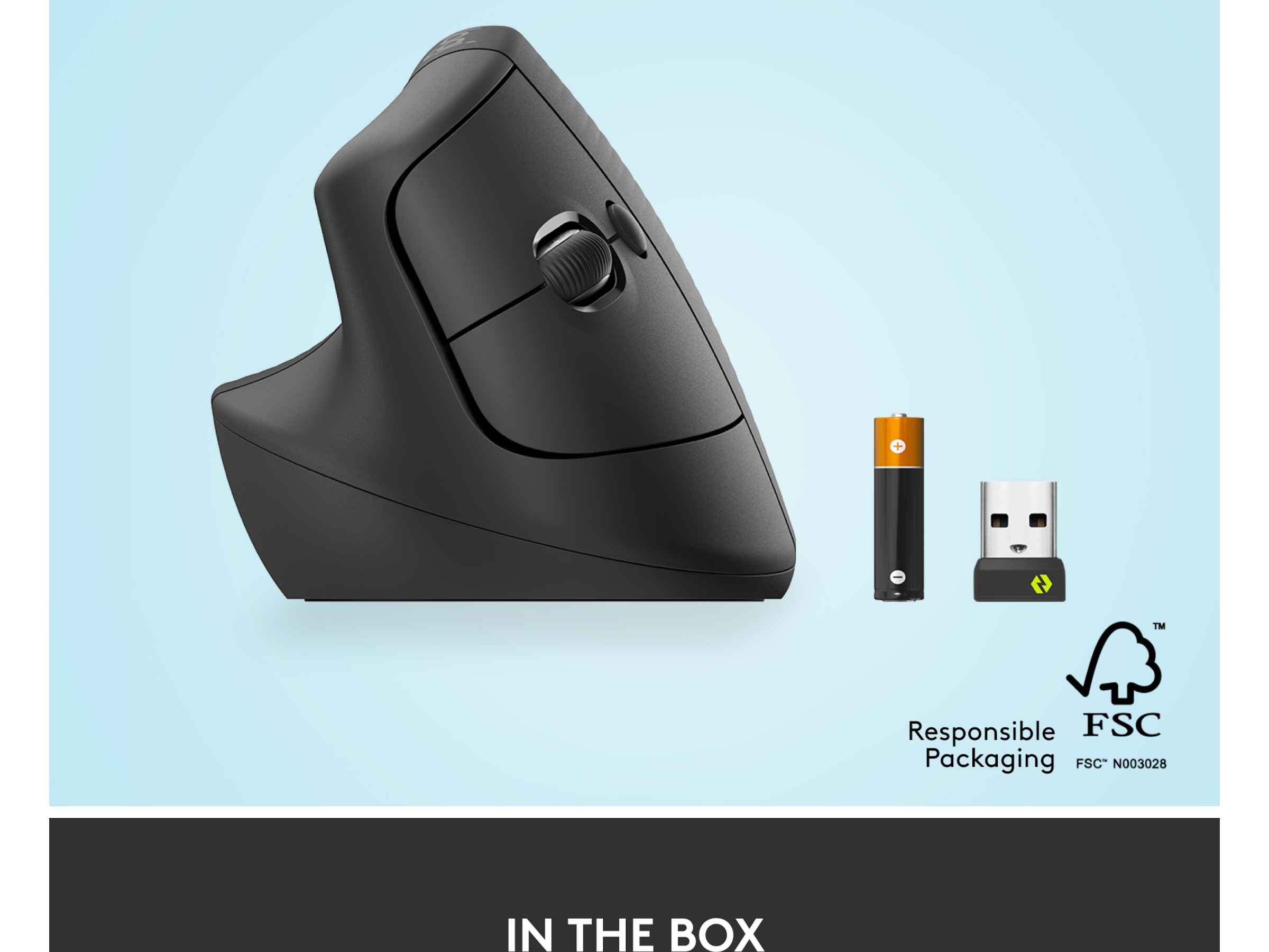 Logitech Lift Vertikal Venstre mus (graphite) Mus