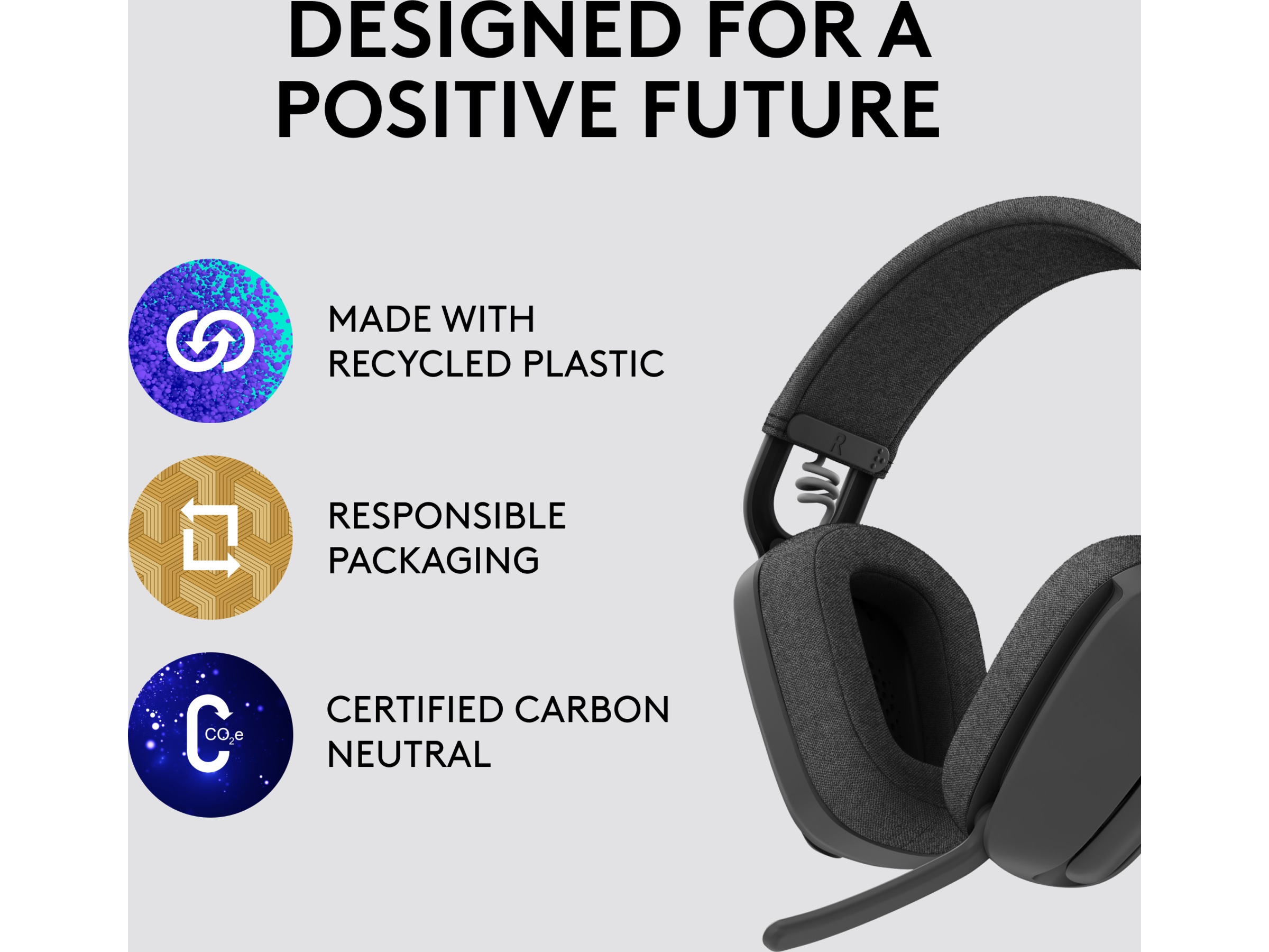 Logitech Zone Vibe 100 trådløs headset (grafitgrå) Høretelefoner