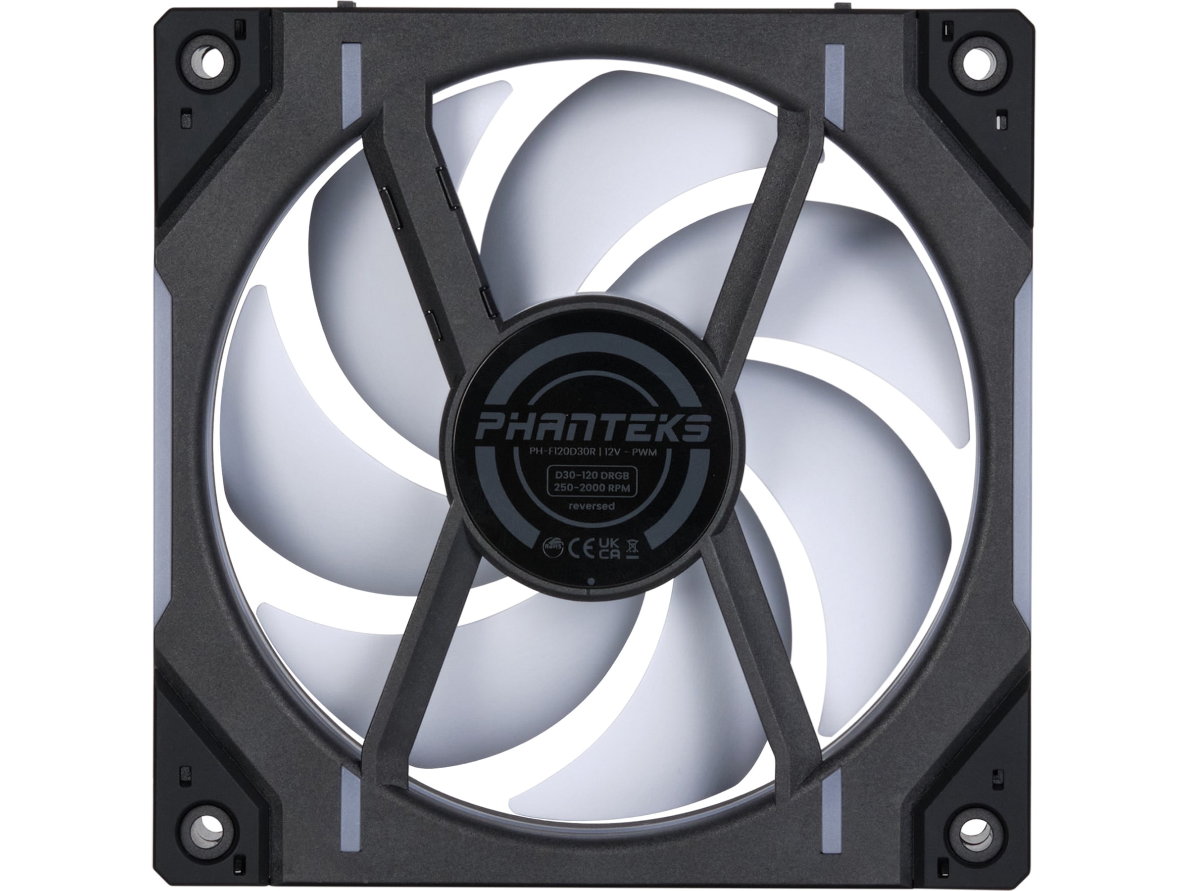 Phanteks D30 120mm Reversed Air 3pack Ventilator (sort) Blæsere