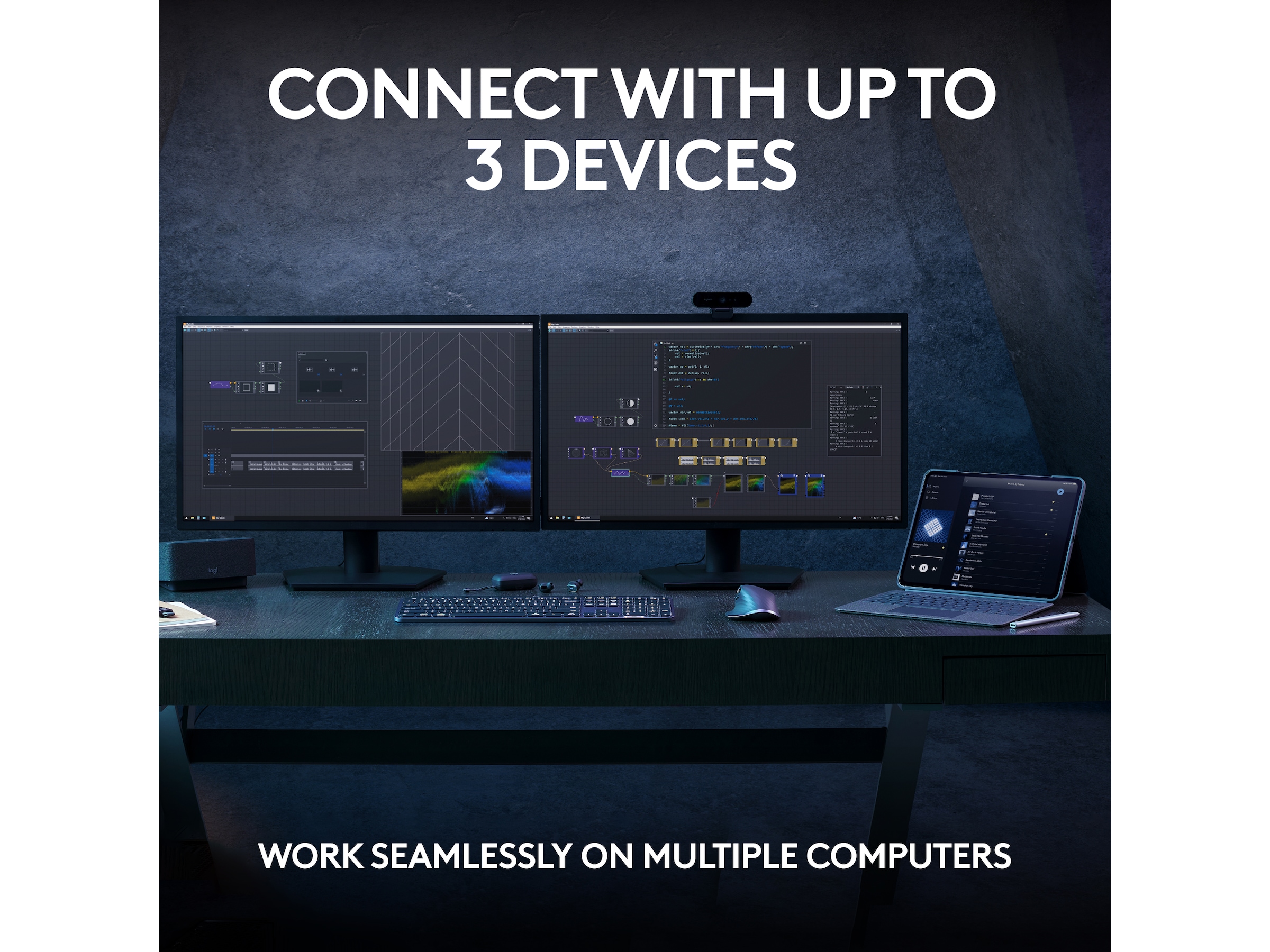 Logitech MX Keys S trådløst tastatur (pale grey) Keyboards