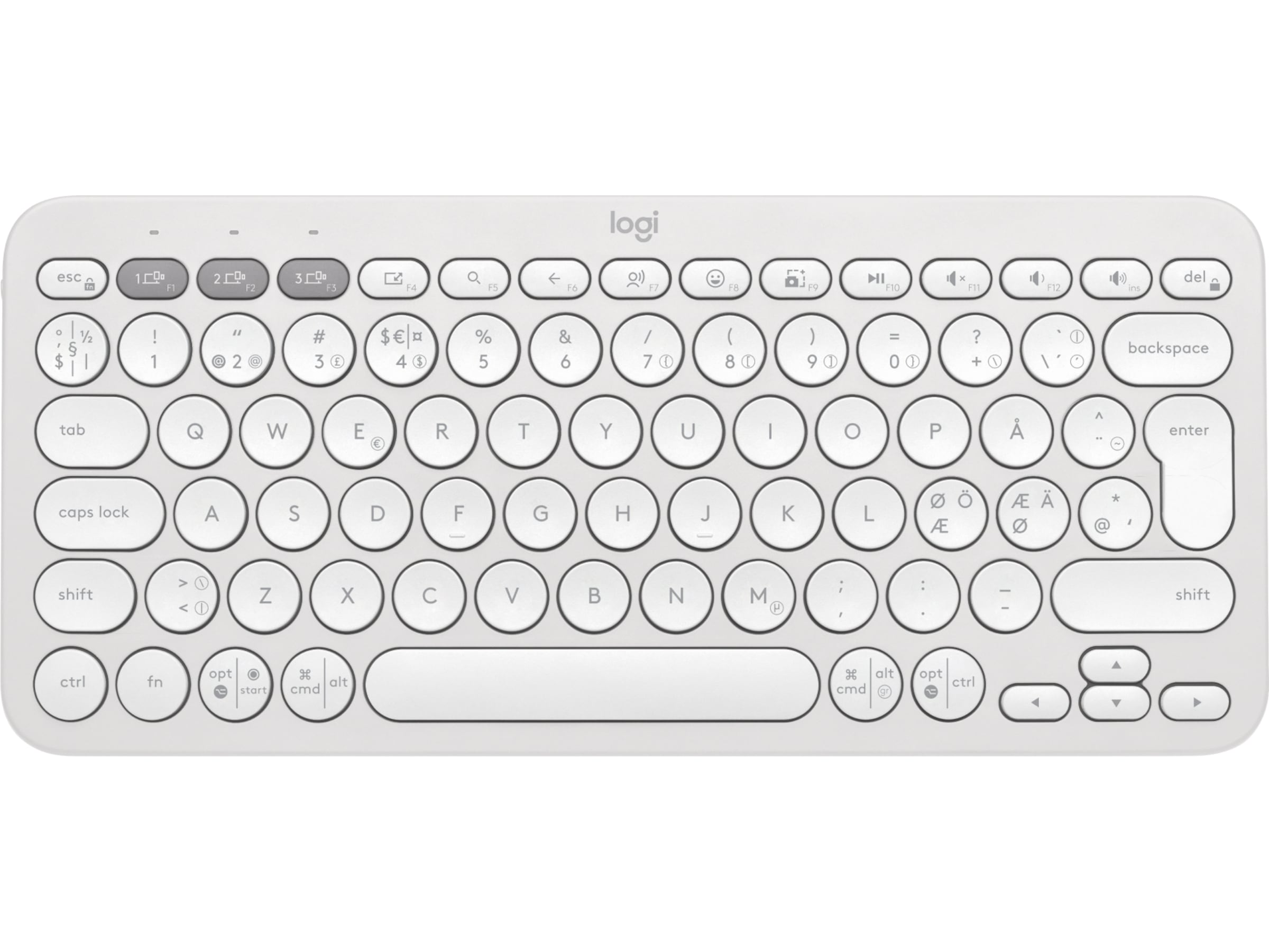 Pebble Keys 2 K380s (hvidt) Keyboards