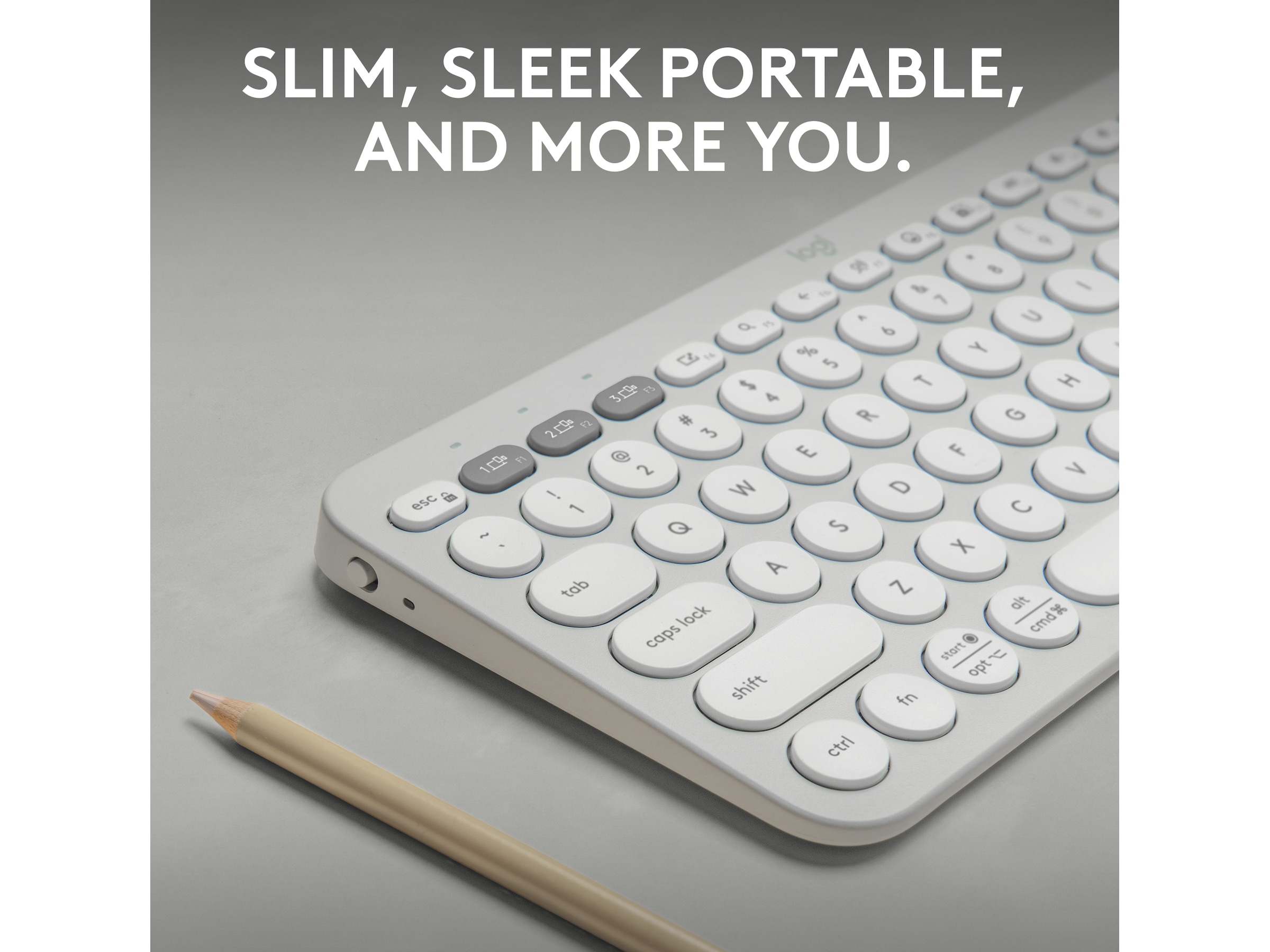 Pebble Keys 2 K380s (hvidt) Keyboards