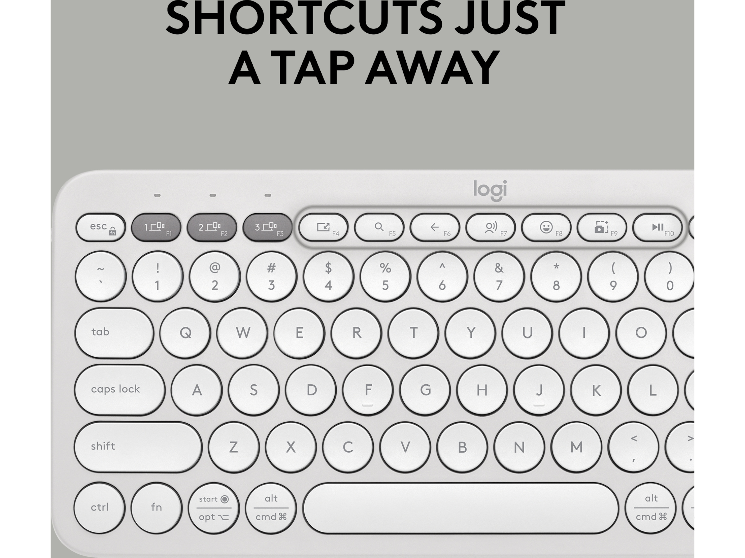 Pebble Keys 2 K380s (hvidt) Keyboards