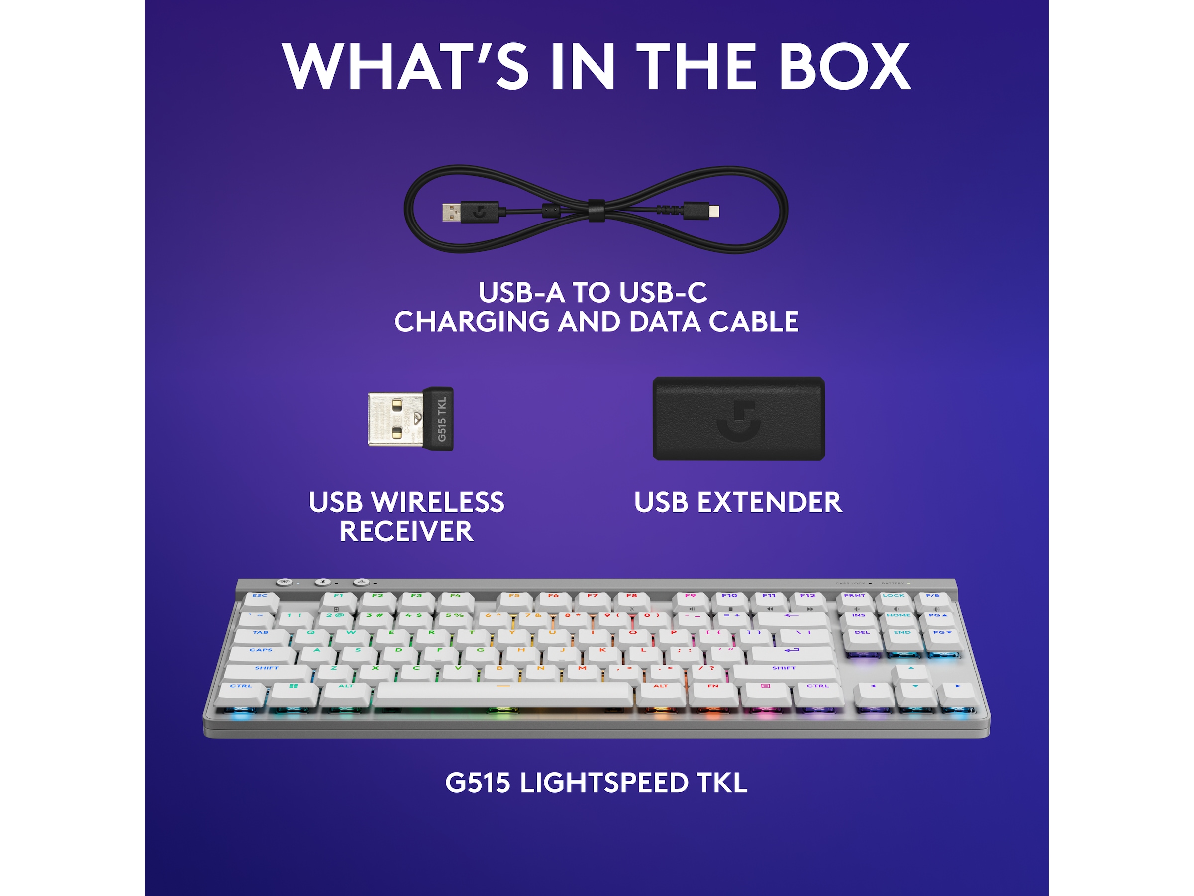 Logitech G G515 Lightspeed Gaming Keyboard (hvidt) Gamingkeyboard