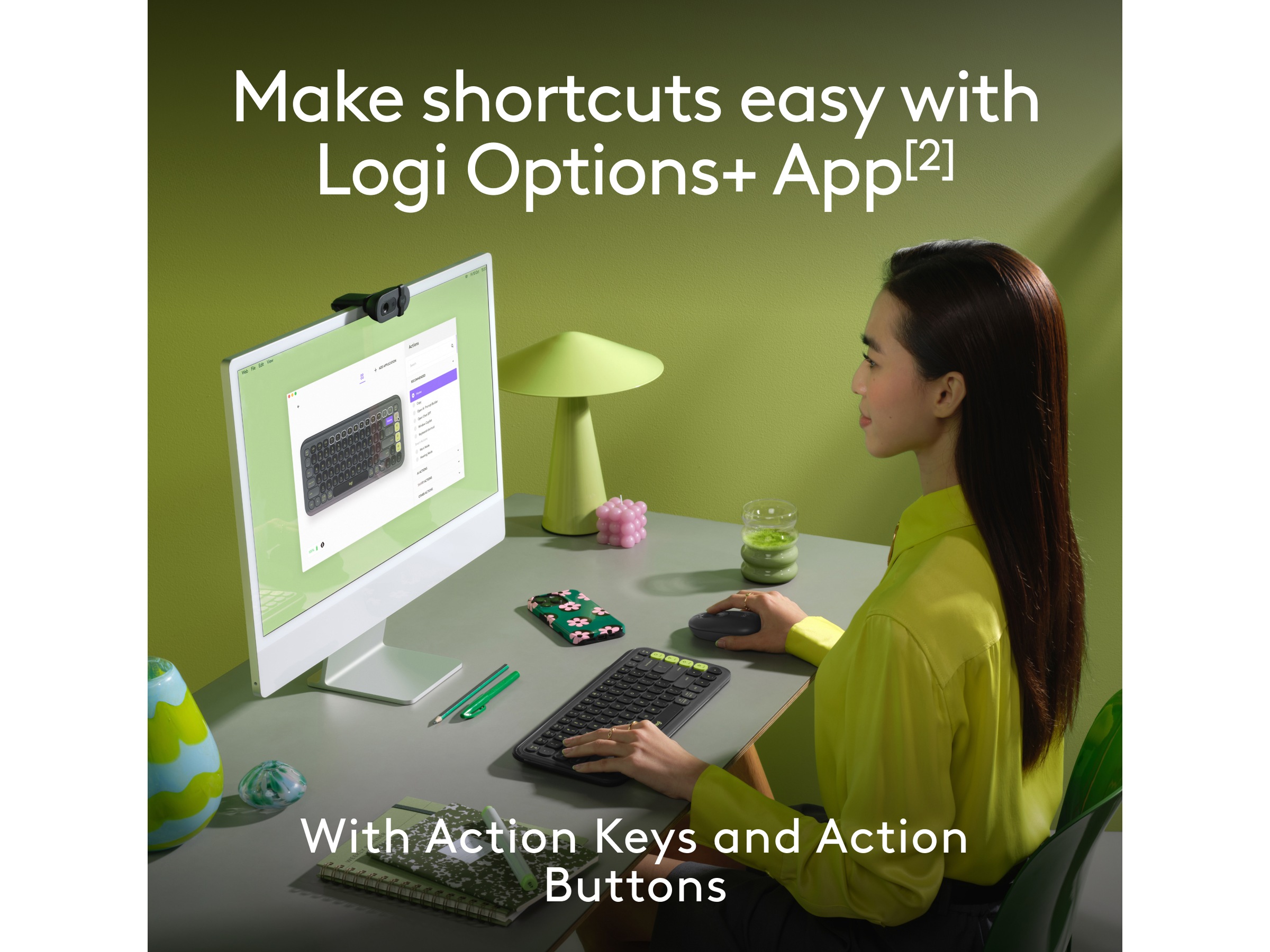 Logitech POP Icon Combo trådløs mus og tastatur (graphite) Mus & keyboards -kombinasjonspakker