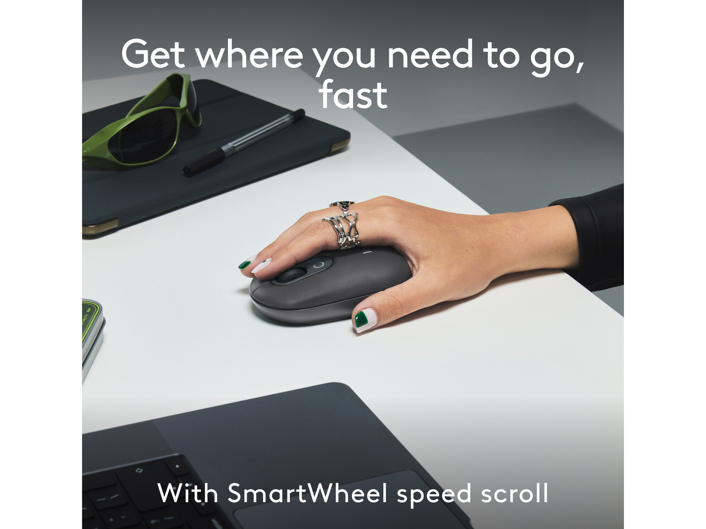 Logitech POP Icon Combo trådløs mus og tastatur (graphite) Mus & keyboards -kombinasjonspakker