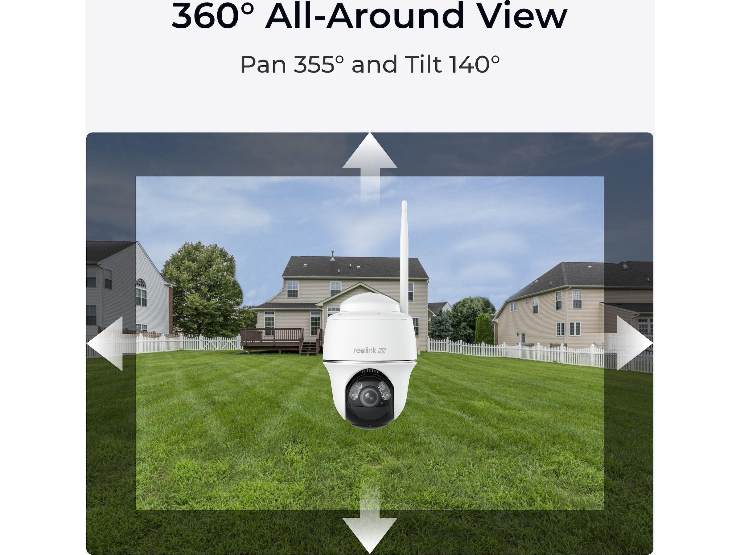 Reolink Argus PT Ultra 4K trådløst utendørs overvåkningskamera Overvågningskameraer