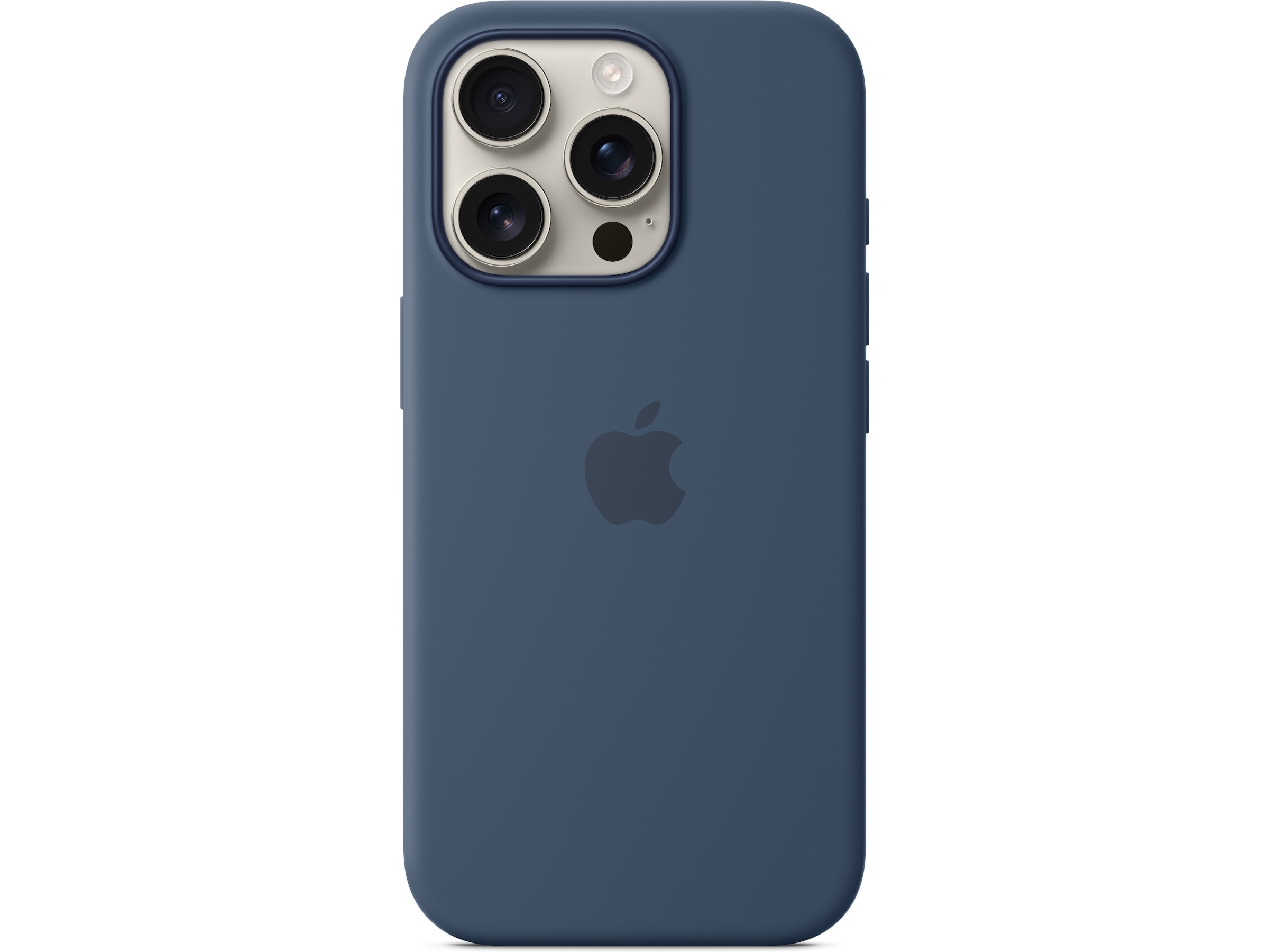 Apple iPhone 16 Pro Silikonecover (denim blå) Mobilcover