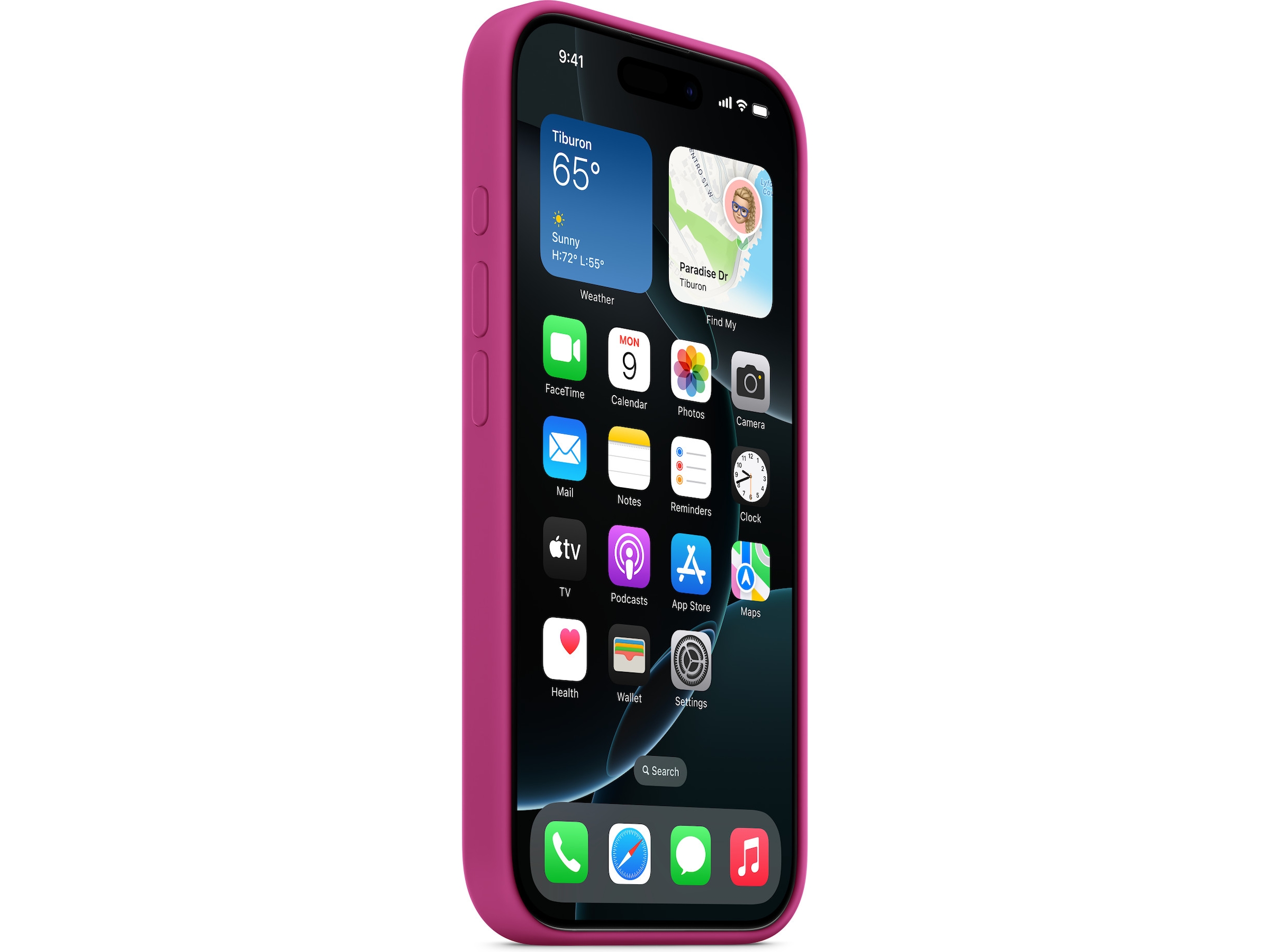 Apple iPhone 16 Pro Silikonecover (fuchsia) Mobilcover