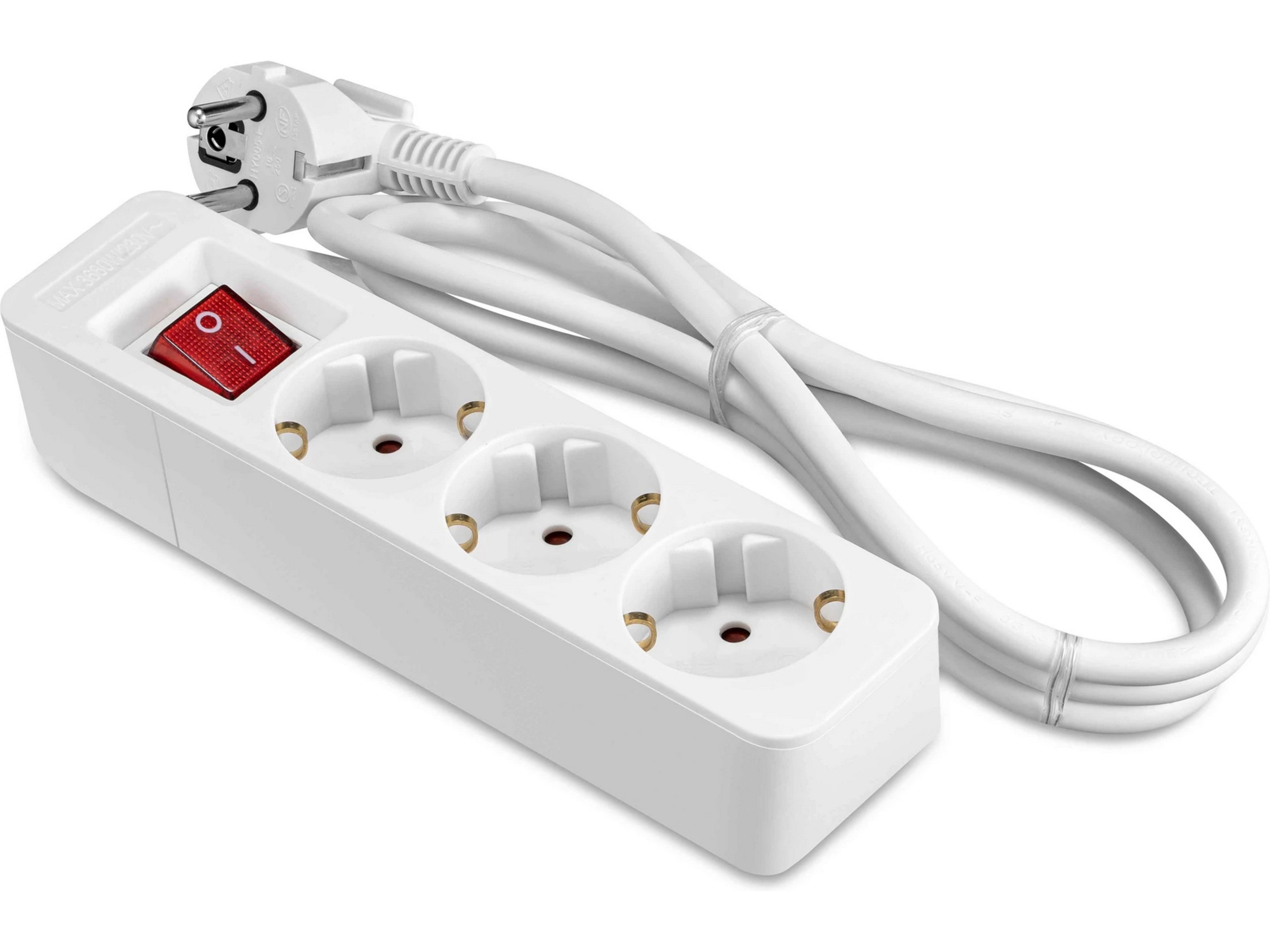 ON Power Strip 3x outlets 1,5m (hvid) Strømkabler