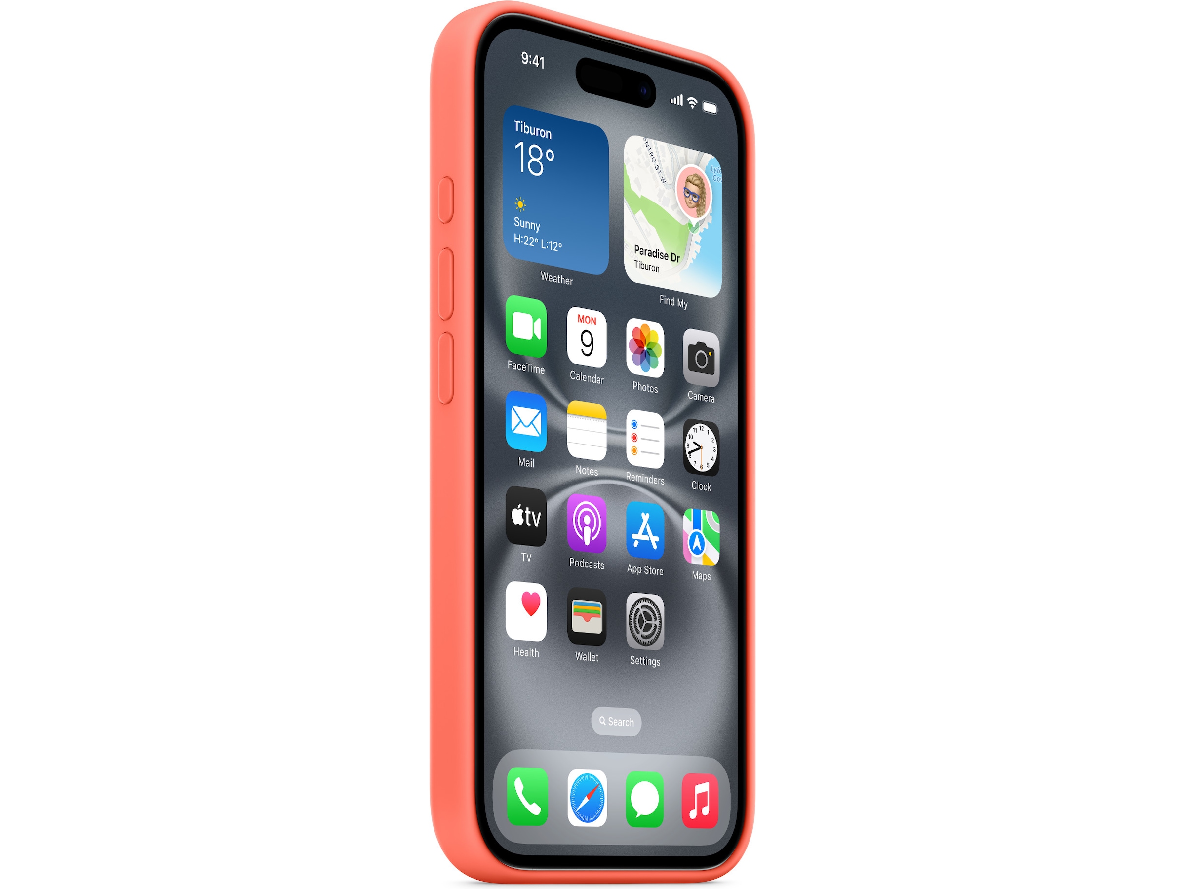 Apple iPhone 16 Silikone cover (mandarin) Mobilcover