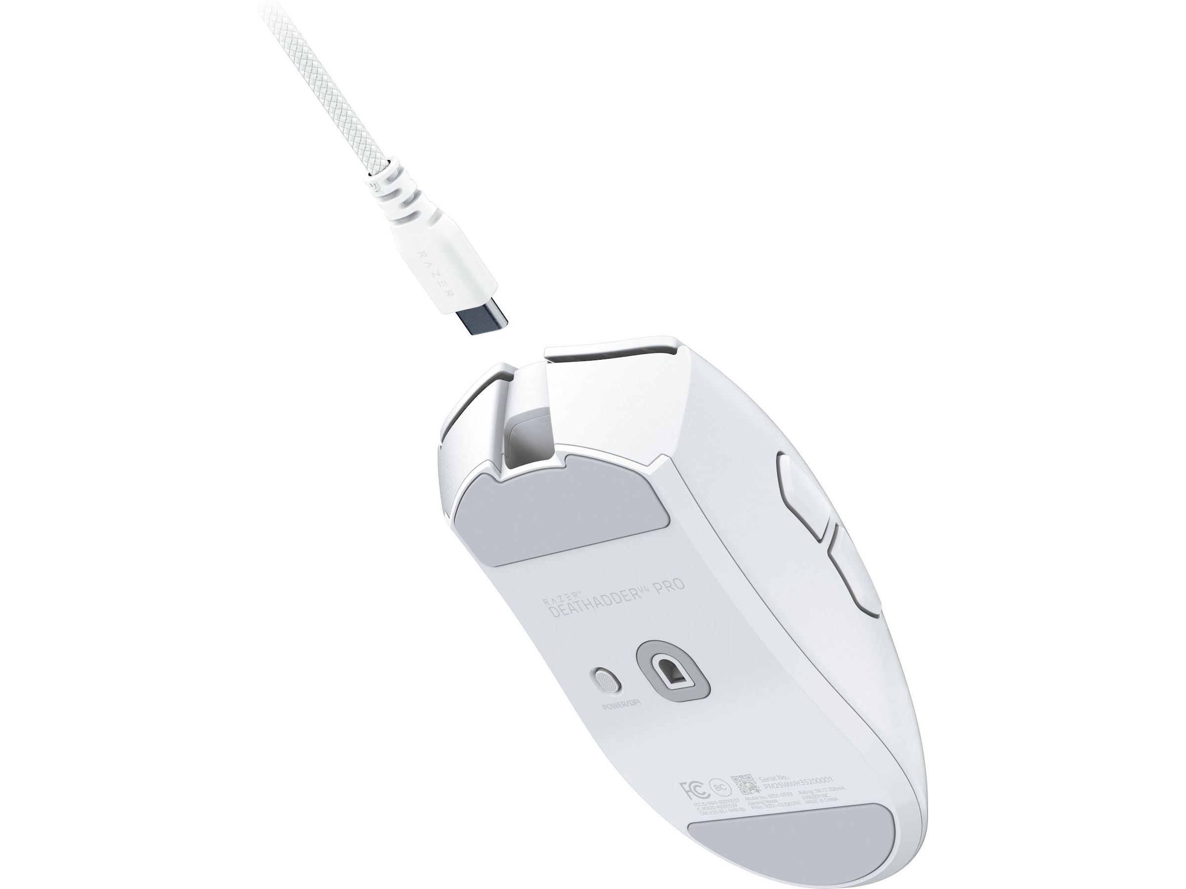 Razer DeathAdder V4 Pro trådløs gamingmus (hvid) Gamingmus