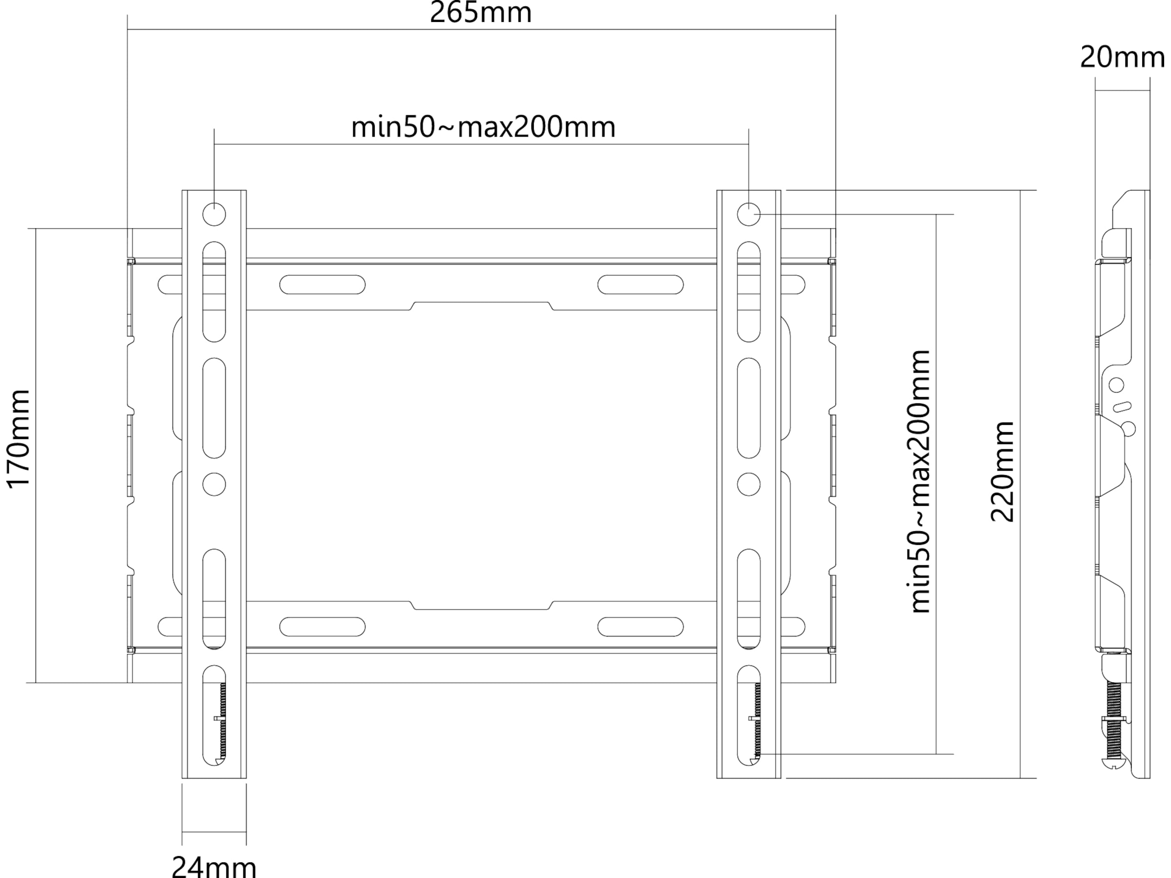 ON WMF 2.0 vægophæng TV slim 23-43" TV-ophæng & stativ