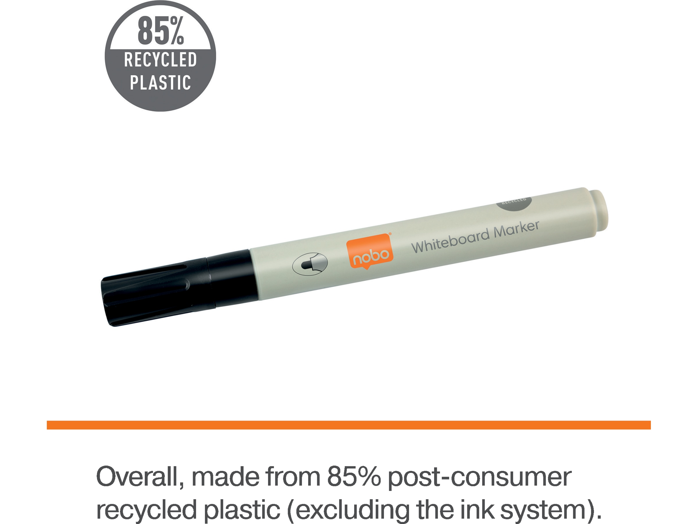 Nobo tavlepenne, 4-pak (sort) Whiteboards