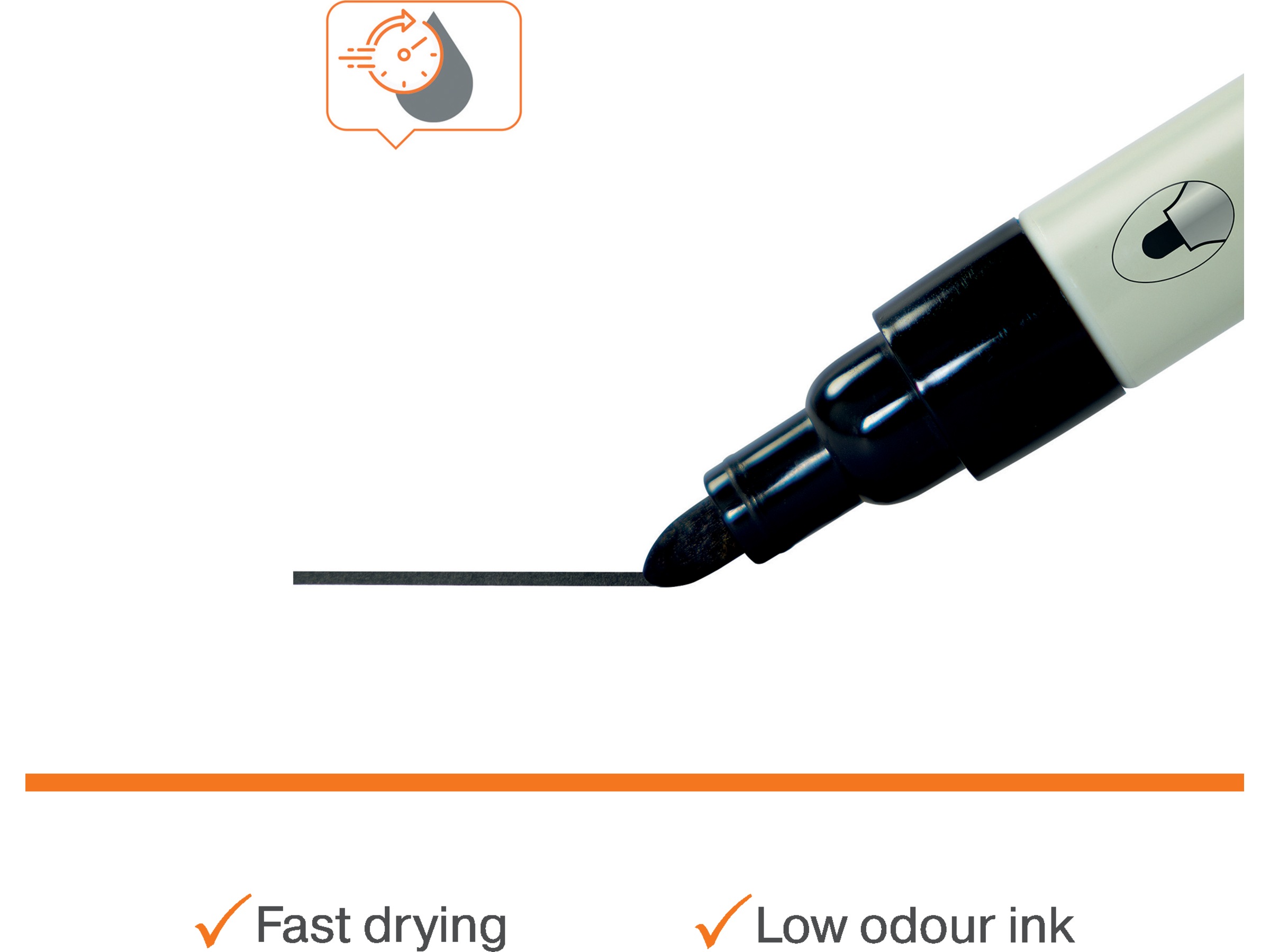 Nobo tavlepenne, 4-pak (sort) Whiteboards