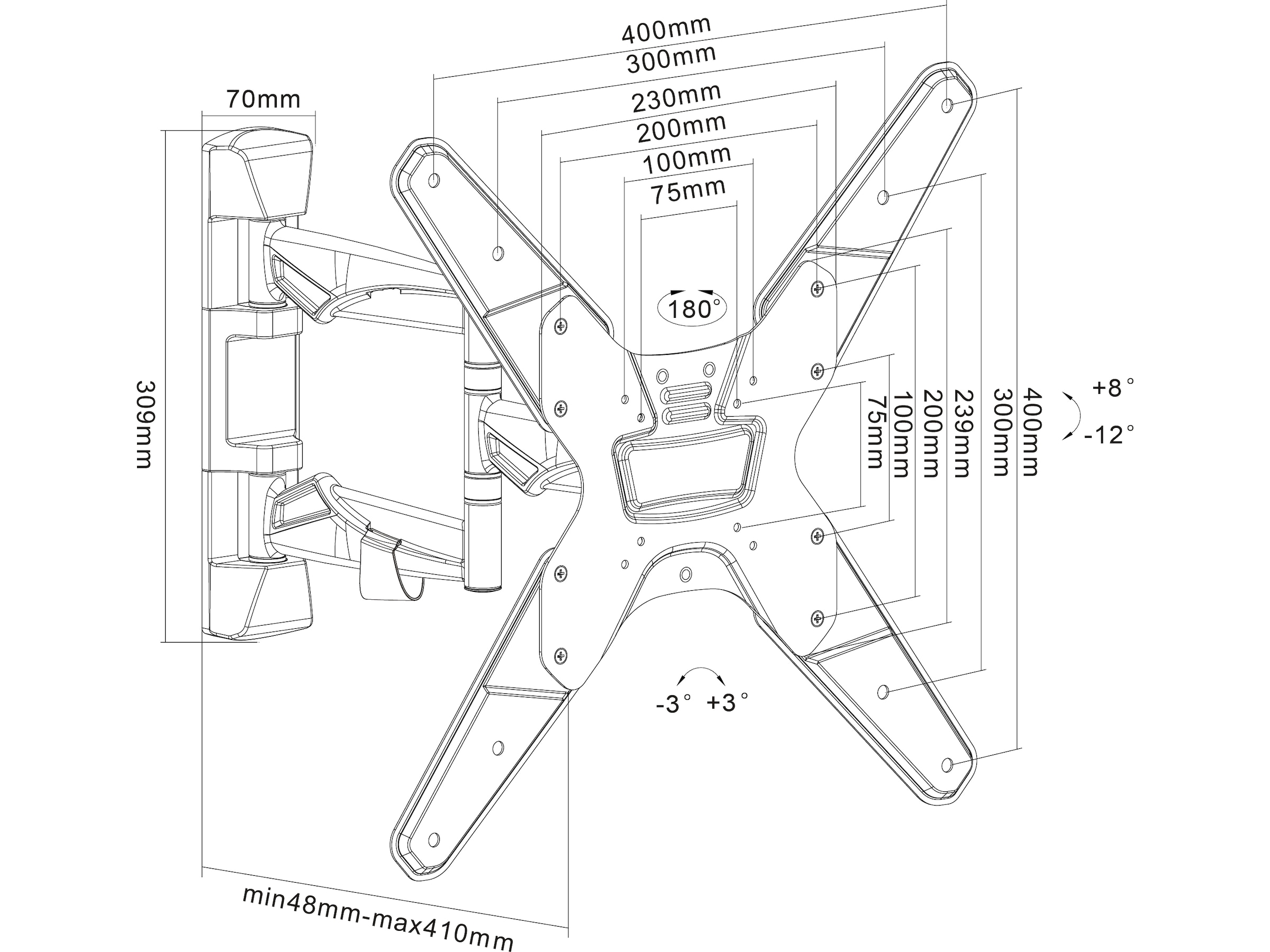 Andersson WMA 2.7 vægophæng TV tilt 23-55" TV-ophæng & stativ