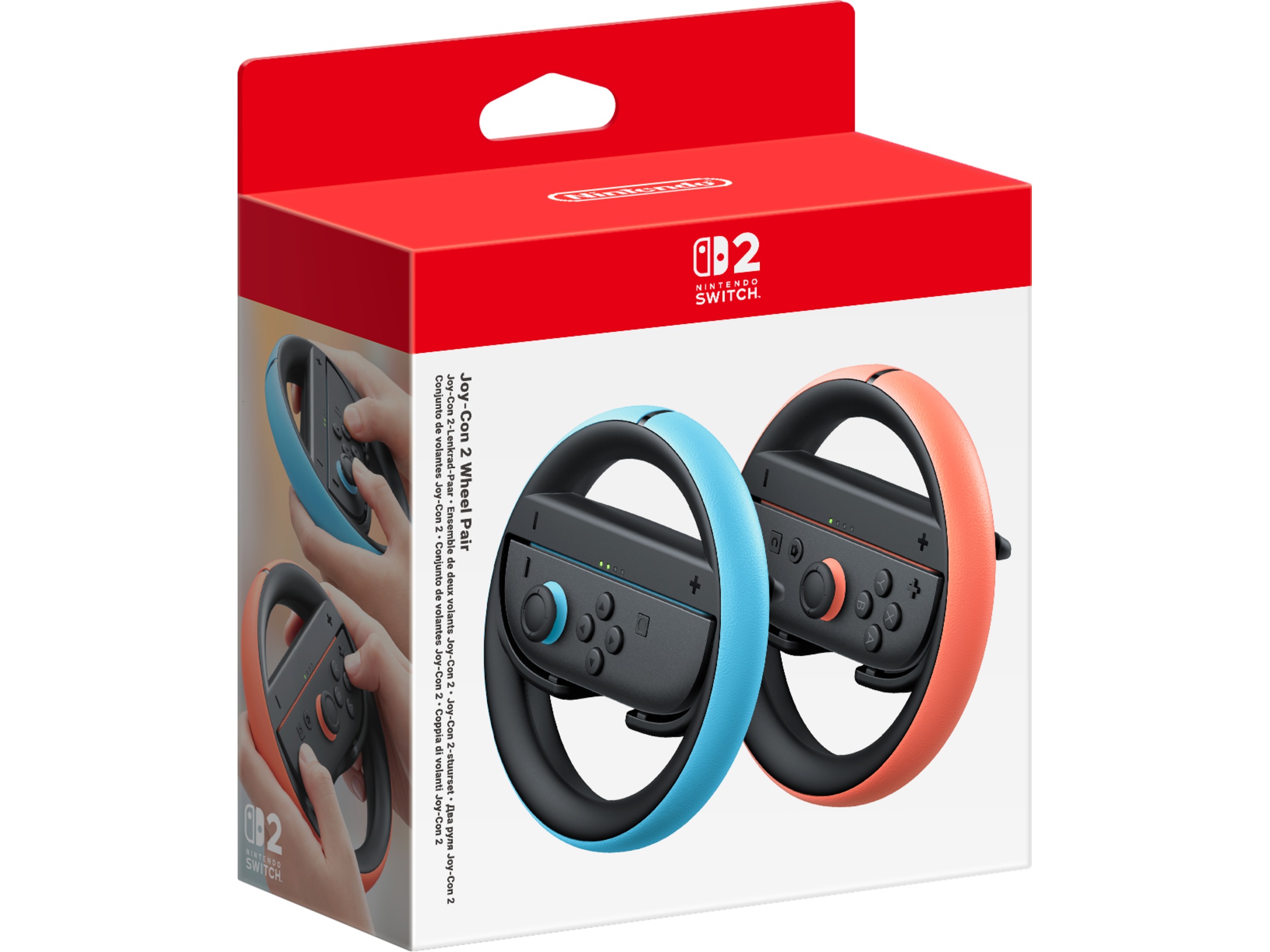 Nintendo Switch 2 Joy-Con 2 Wheel Pair (light blue/light red) Tilbehør til spilkonsoller