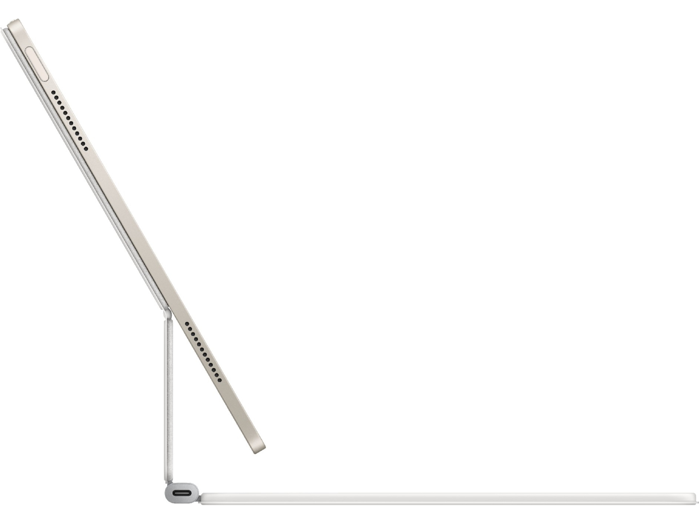 Apple iPad Air 13" Magic Keyboard (hvid) Tastatur og stylus