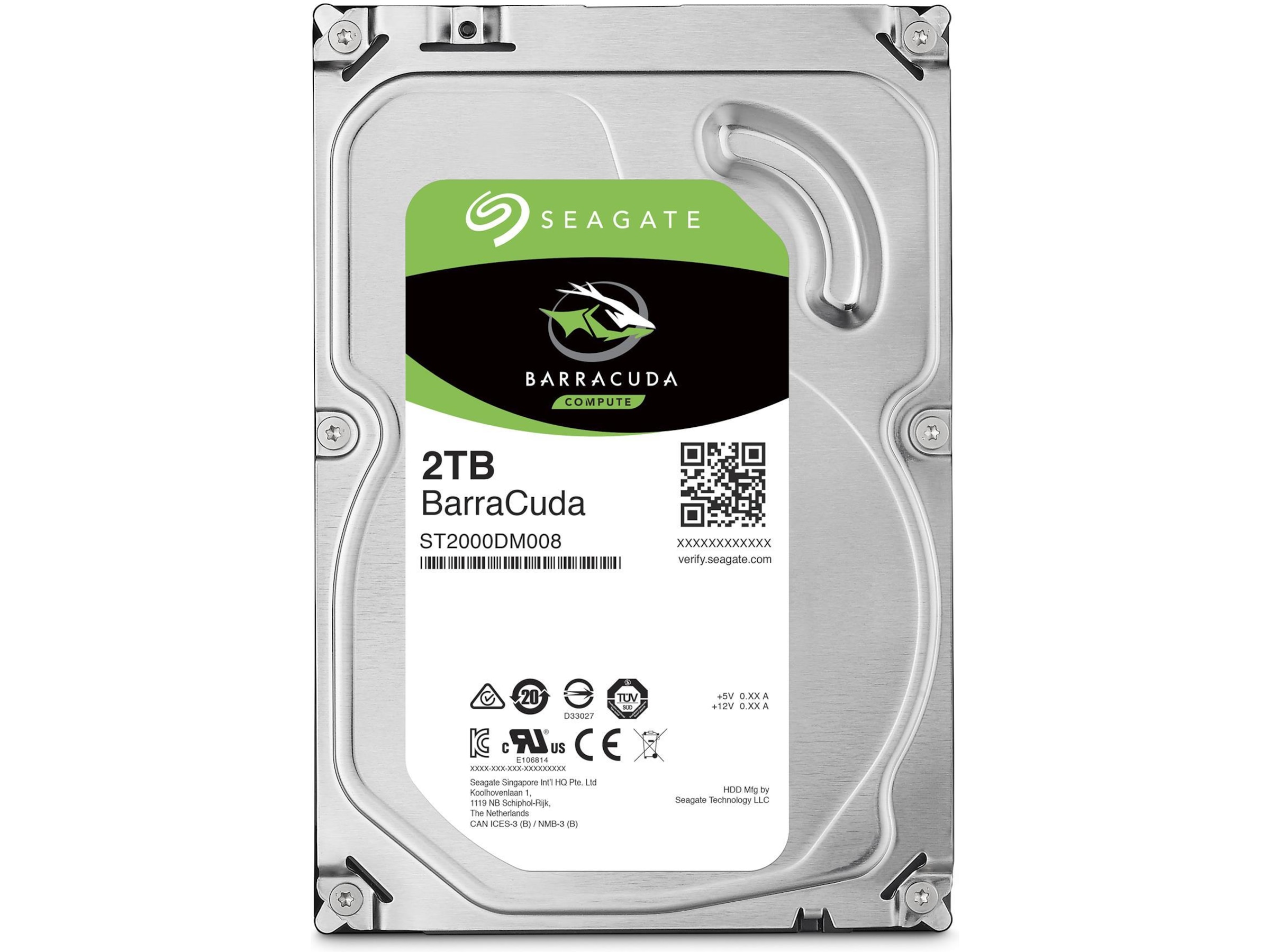 Seagate BarraCuda 3.5'' HDD 2TB Harddisk 3,5