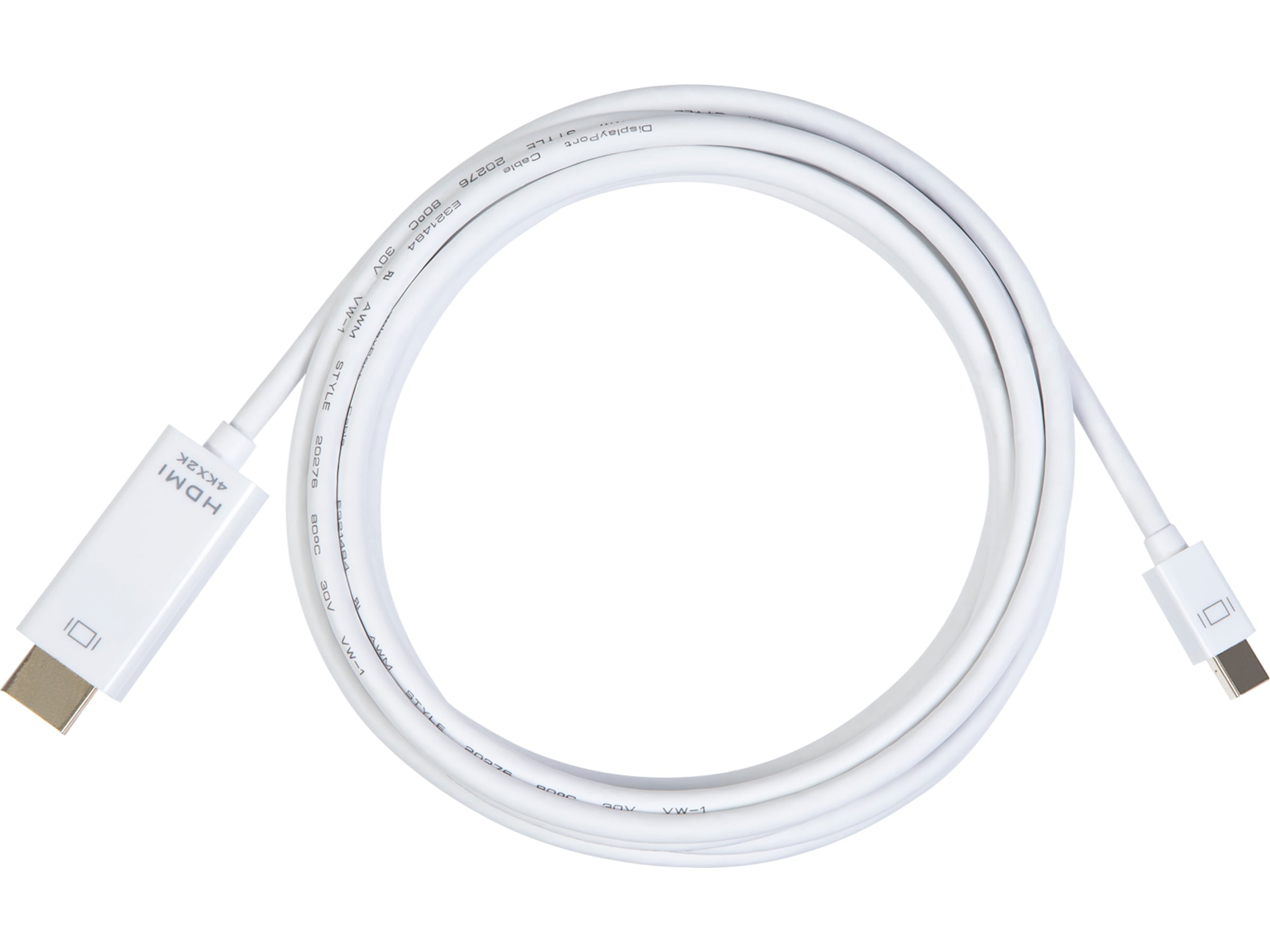 Mini DP til HDMI kabel 3m (hvid) Monitor