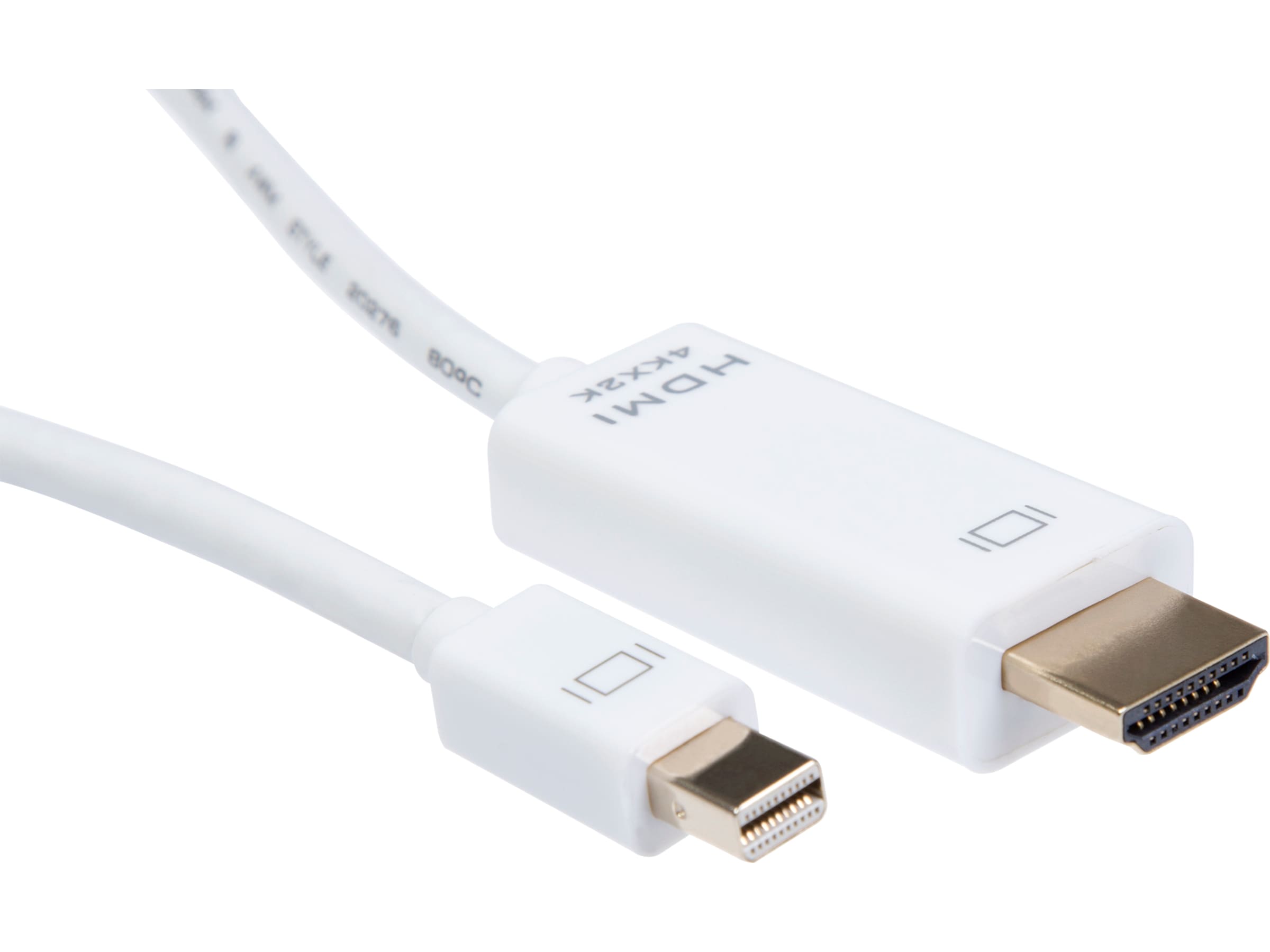 Mini DP til HDMI kabel 3m (hvid) Monitor