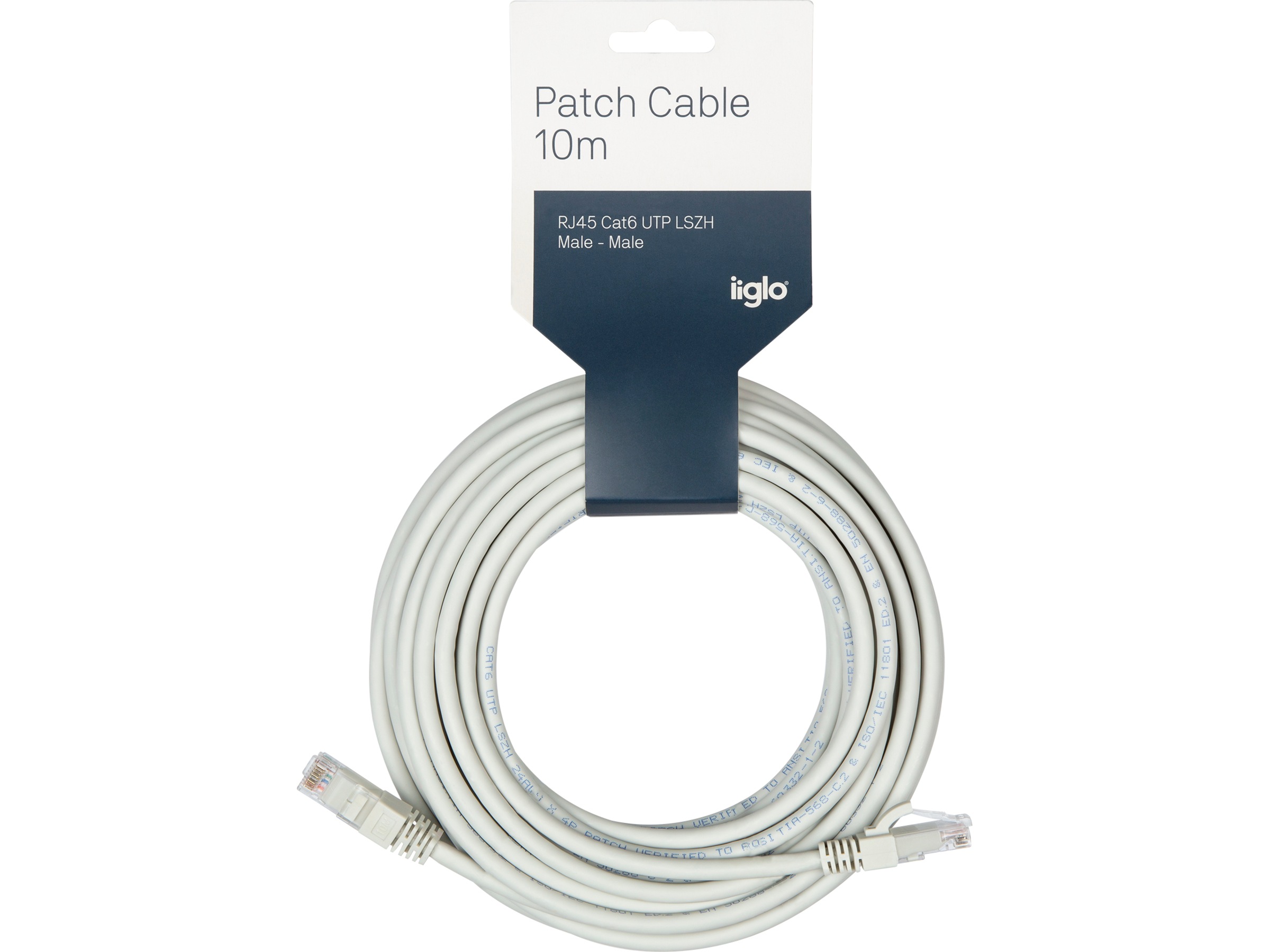 Nætverkskabel Cat6 grå 10m Netværk