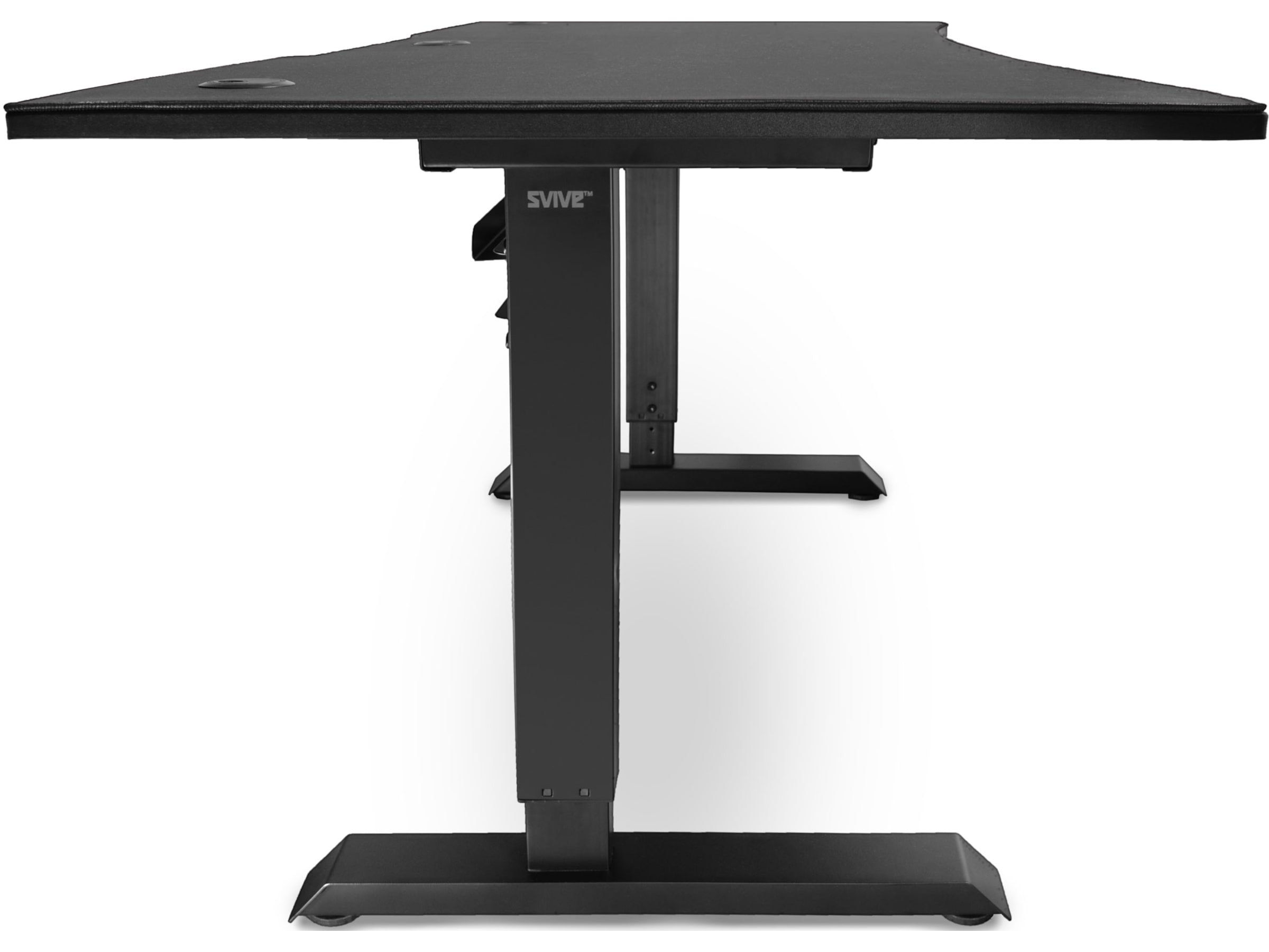 Svive Altair Gaming Desk mat sort med sorte sømme Gamingdesk