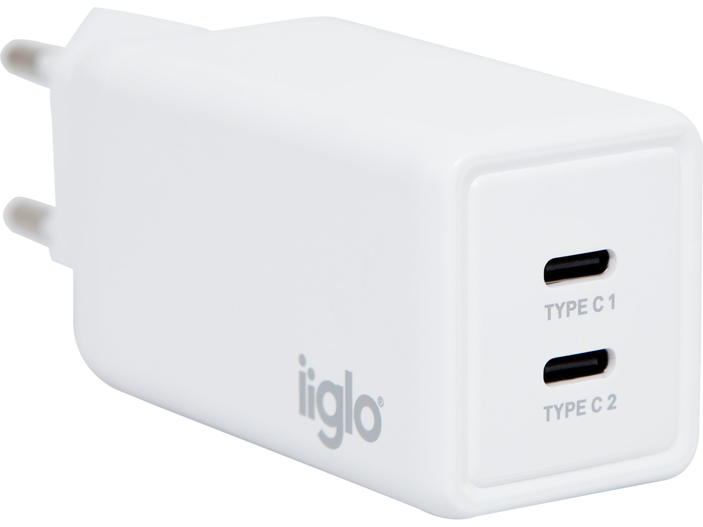 iiglo 65W Vægoplader (hvid) Mobilopladere