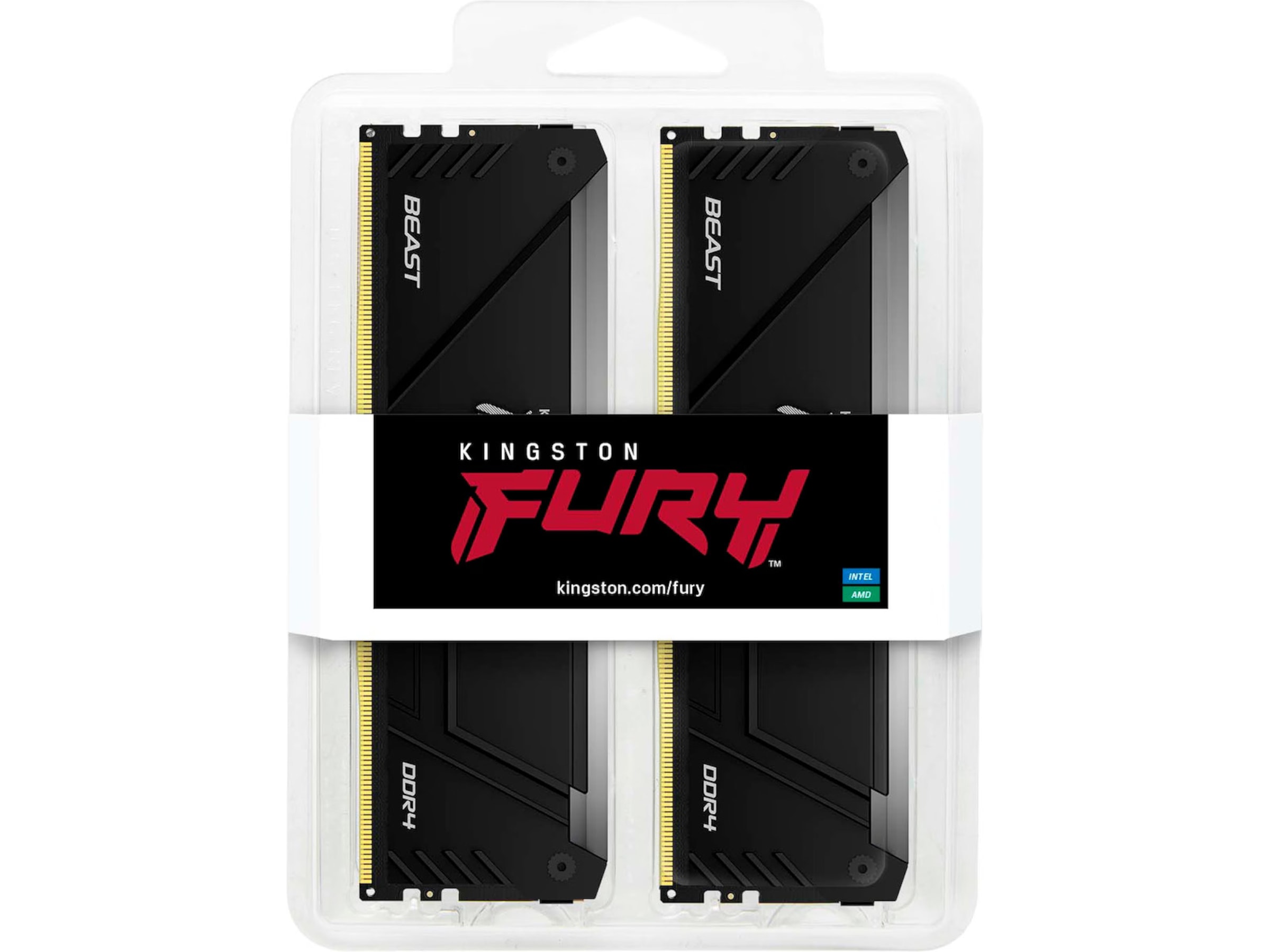 Kingston FURY Beast Black RGB DDR4 3200MHz 16GB Hukommelse (RAM)