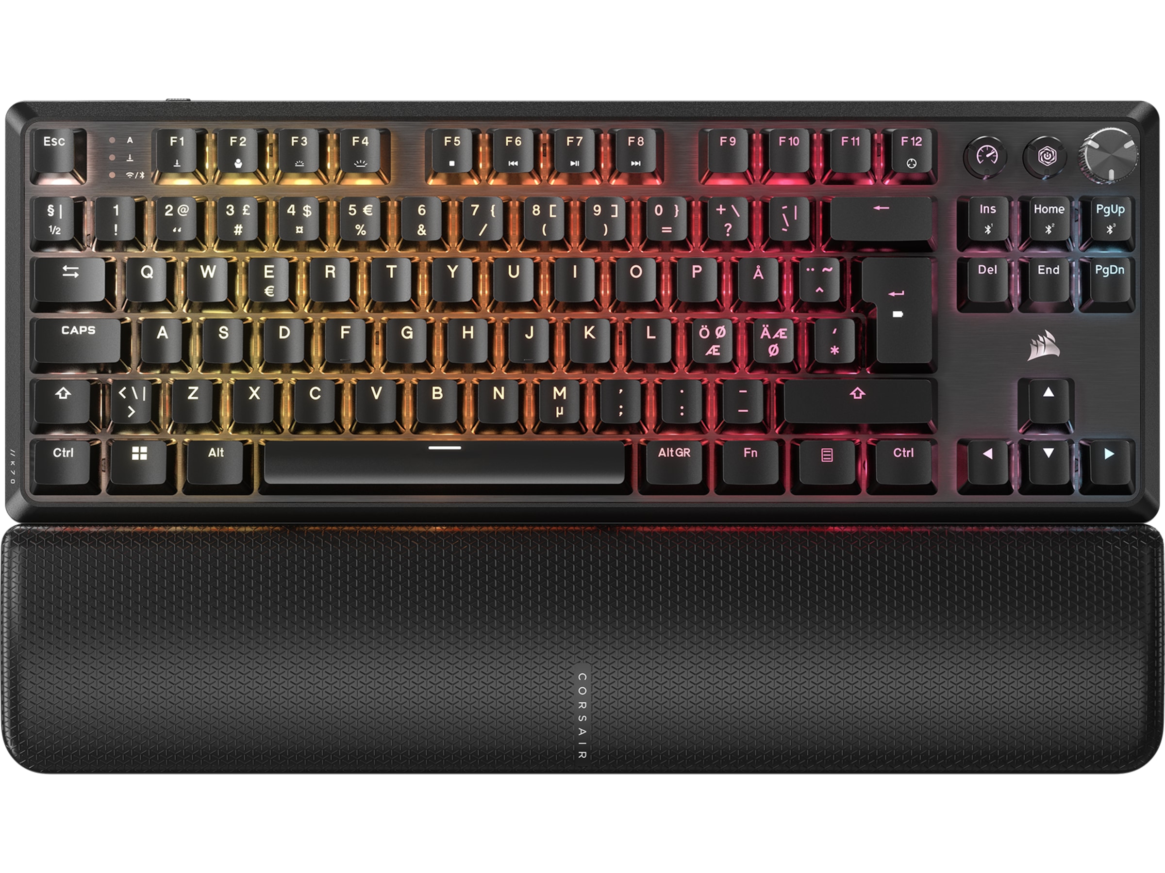 Corsair K70 Core TKL RGB trådløst gamingtastatur (sort) Gamingkeyboard