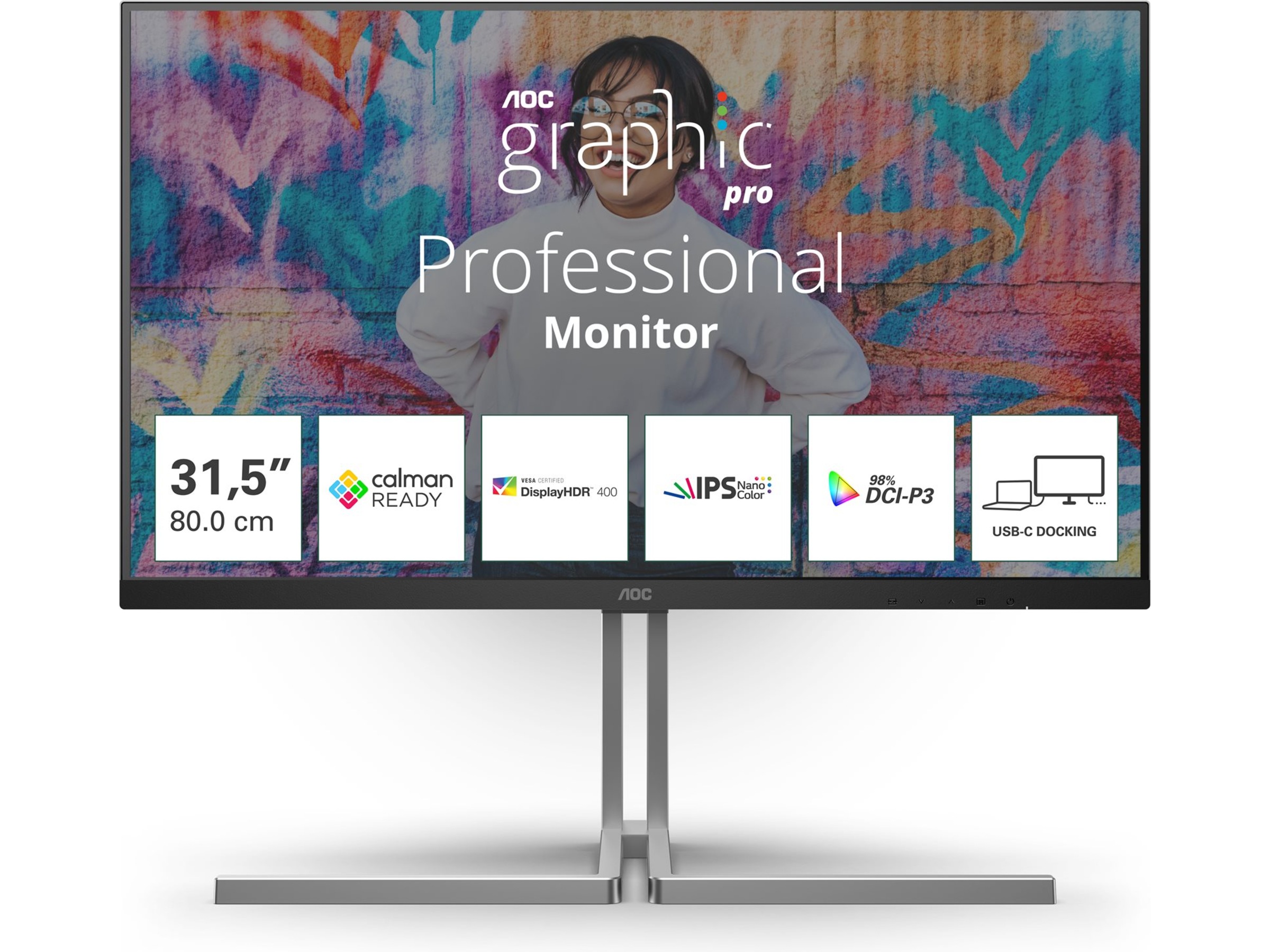 AOC 32" 4K skærm U32U3CV Skærme