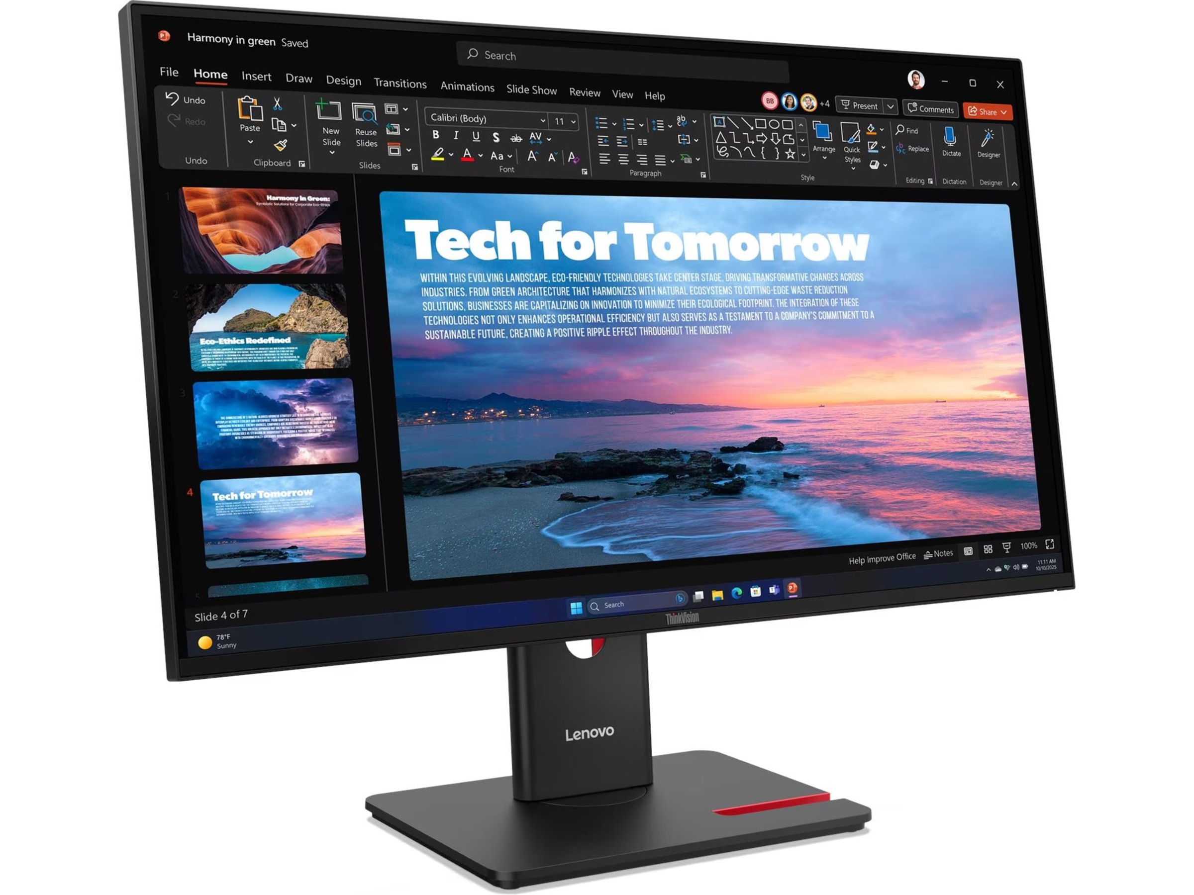 Lenovo 27" skærm ThinkVision T27QD-40 Skærme