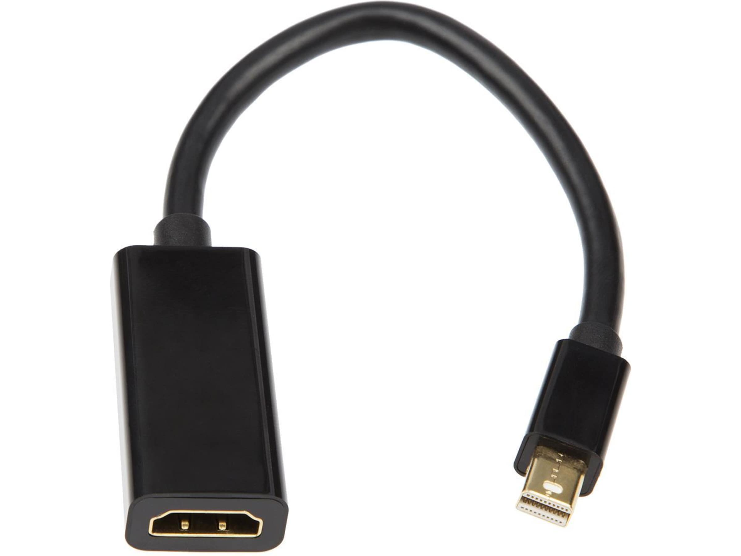 MiniDP til HDMI Adapter 5cm (sort) Kabeladaptere og overgange