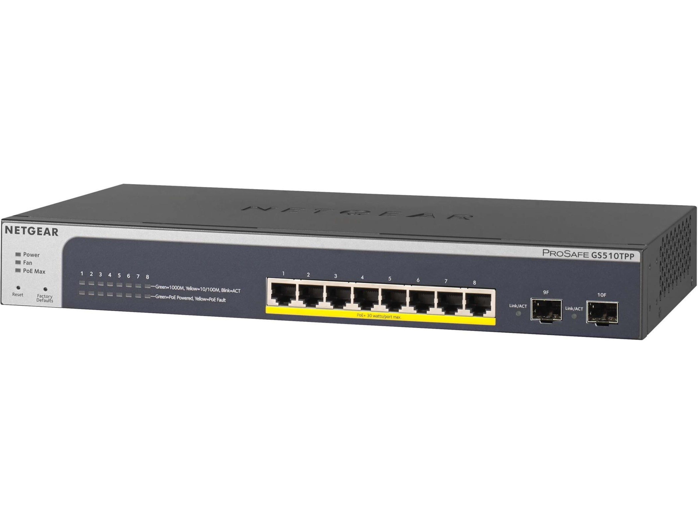 Netgear GS510TPP PoE+ Switch Switch, Managed