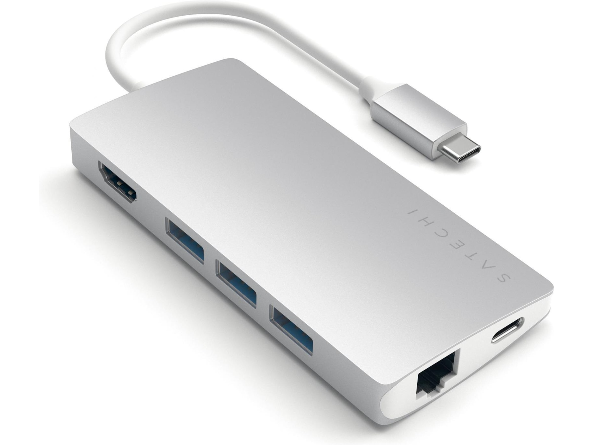 Satechi MultiPort 4K Docking V2 (sølv) Dockingstation og USB-hub
