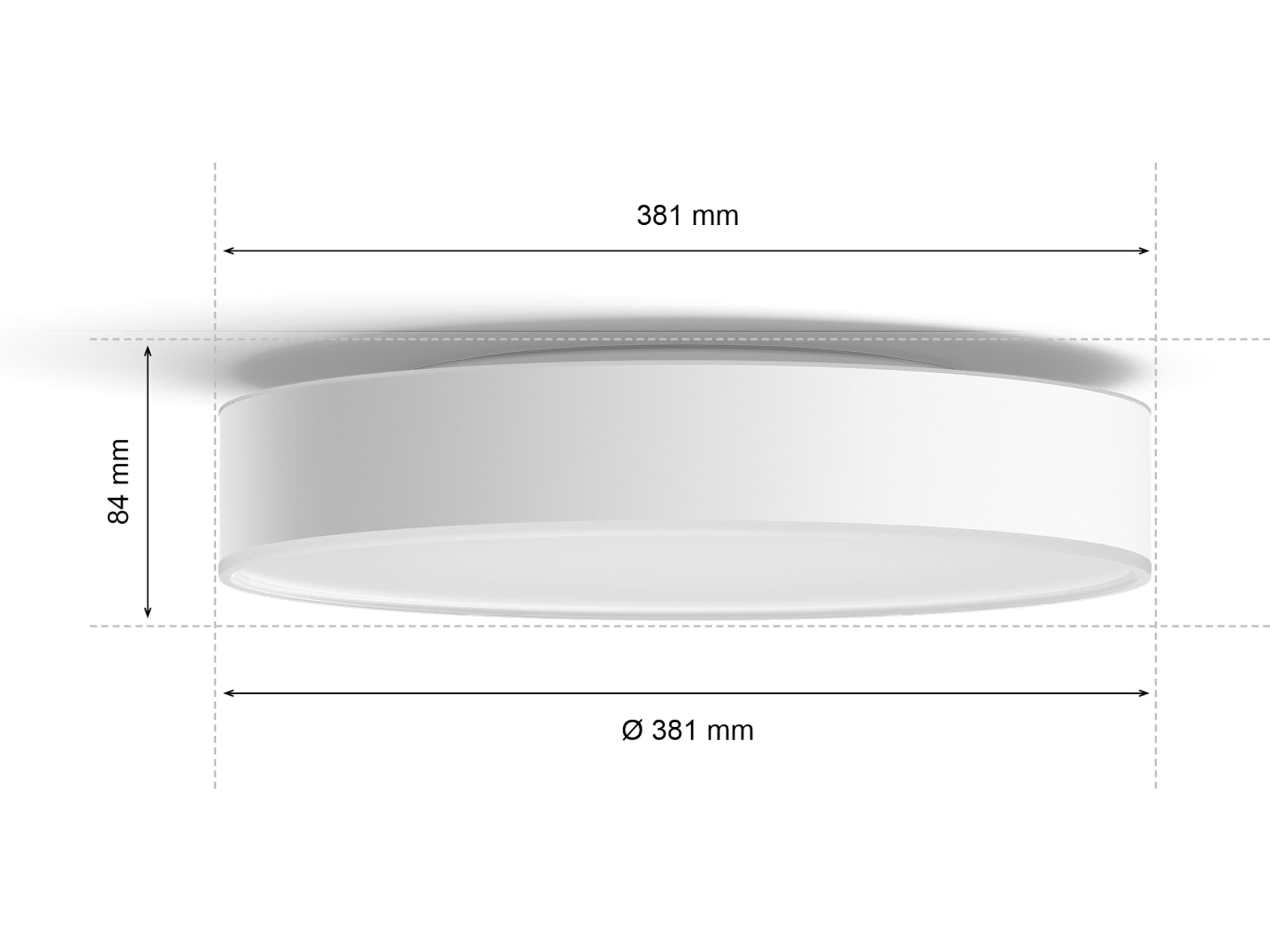 Philips Hue Enrave mellemstor loftlampe (hvid) Loftlampe