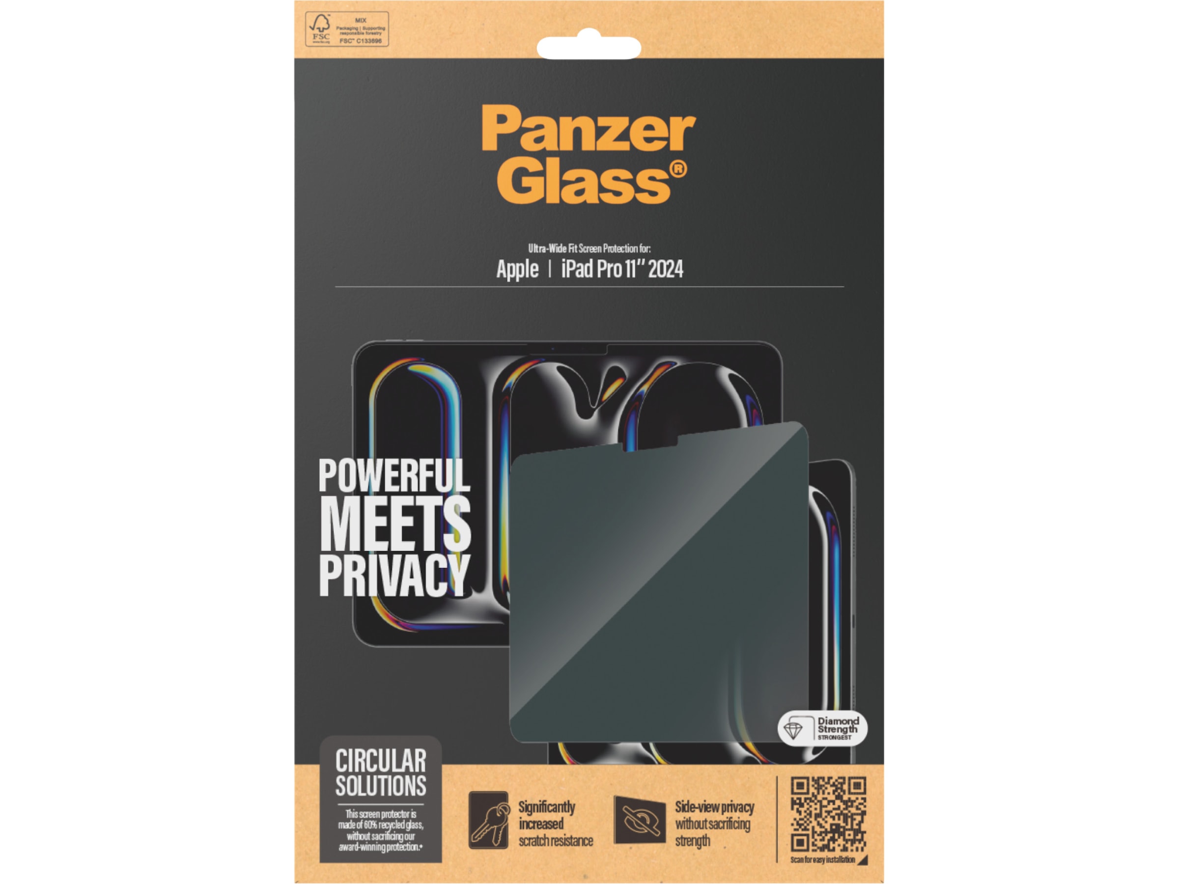 PanzerGlass iPad Pro 11" (M4) Privacy Skærmbeskytter Skærmbeskyttelse tablet