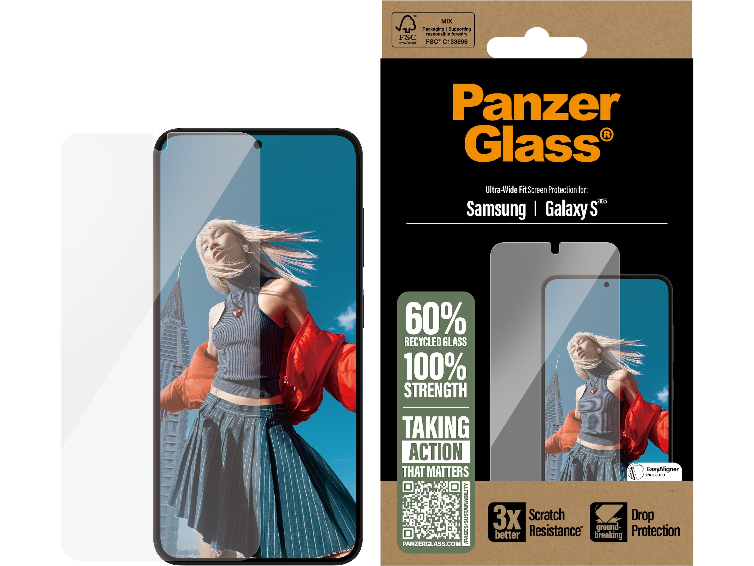 PanzerGlass Galaxy S25 Skærmbeskytter Skærmbeskyttelse mobiltelefon