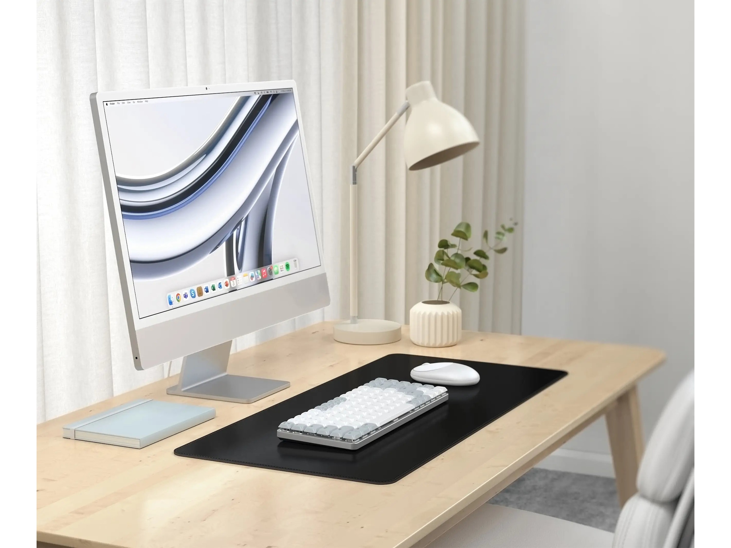 Satechi Vegan-Leather Premium skrivebordsmåtte (sort) Musemåtter