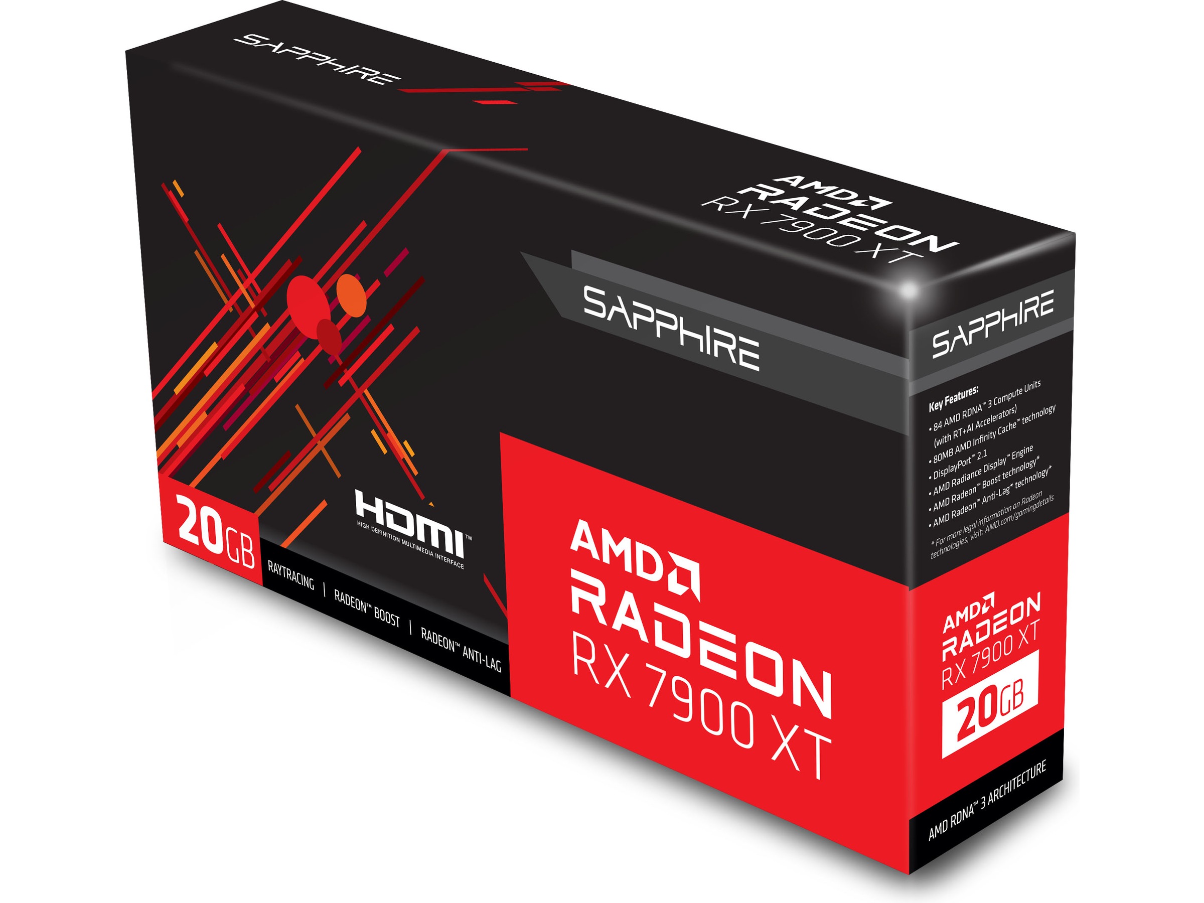 SAPPHIRE AMD RADEON™ RX 7900 XT GAMING GRAPHICS CARD 20GB GDDR6 HDMI / D Grafikkort Komplett.dk