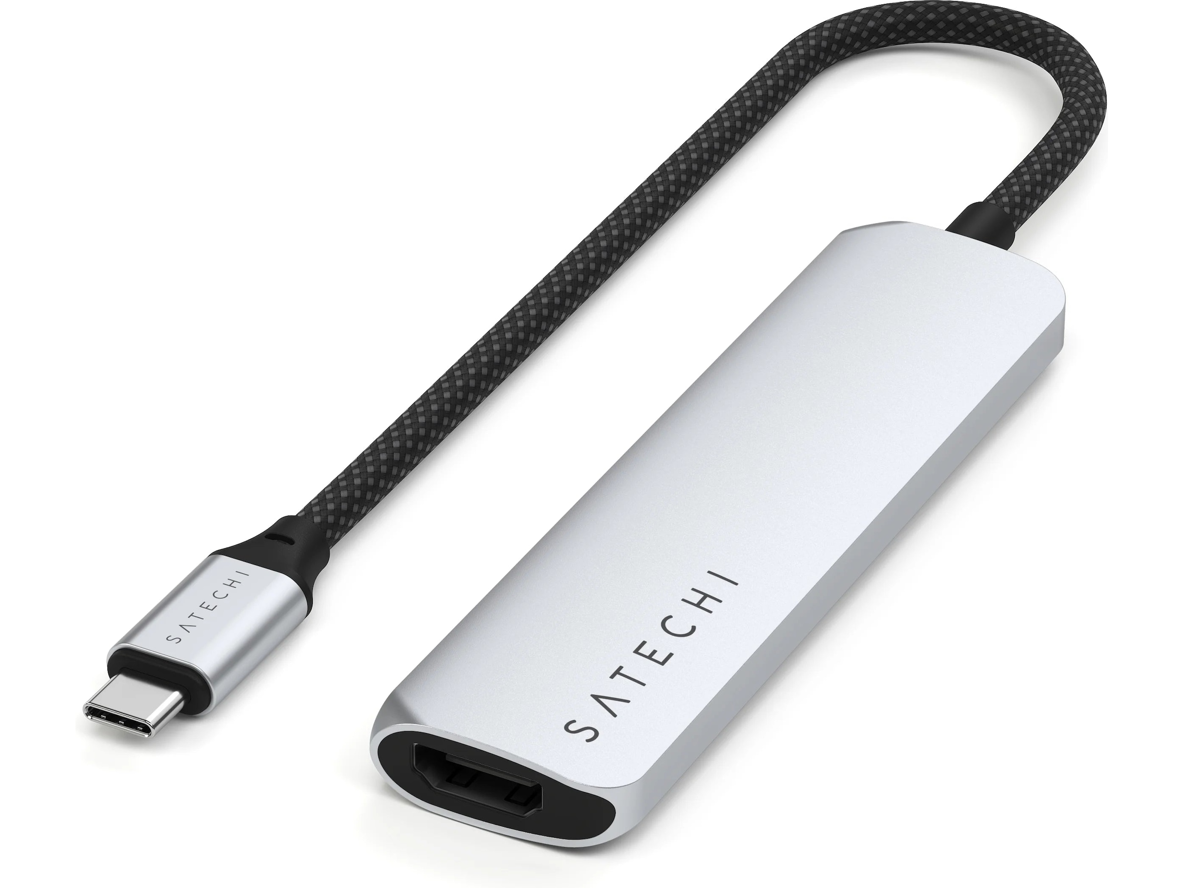 Satechi 4-i-1 Slim 4K Multiport docking (sølv) Dockingstation og USB-hub