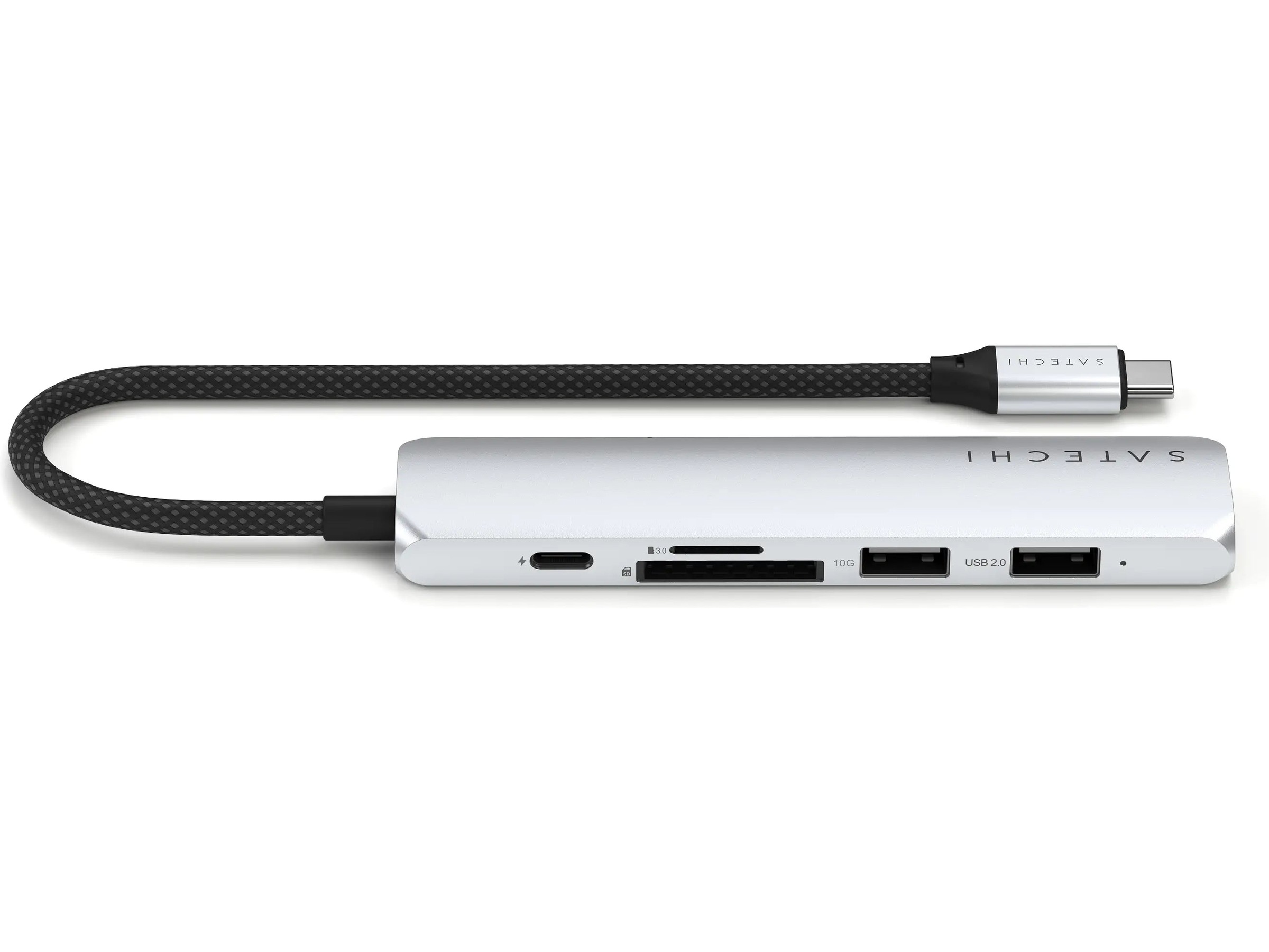Satechi 6-i-1 Slim Multiport docking (sølv) Dockingstation og USB-hub